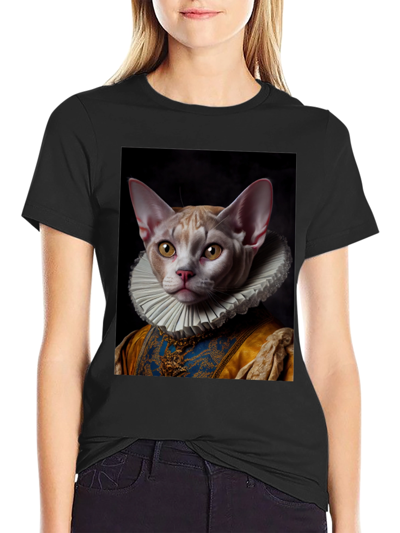 Regal Cat T-Shirt - Renaissance Pet Portrait