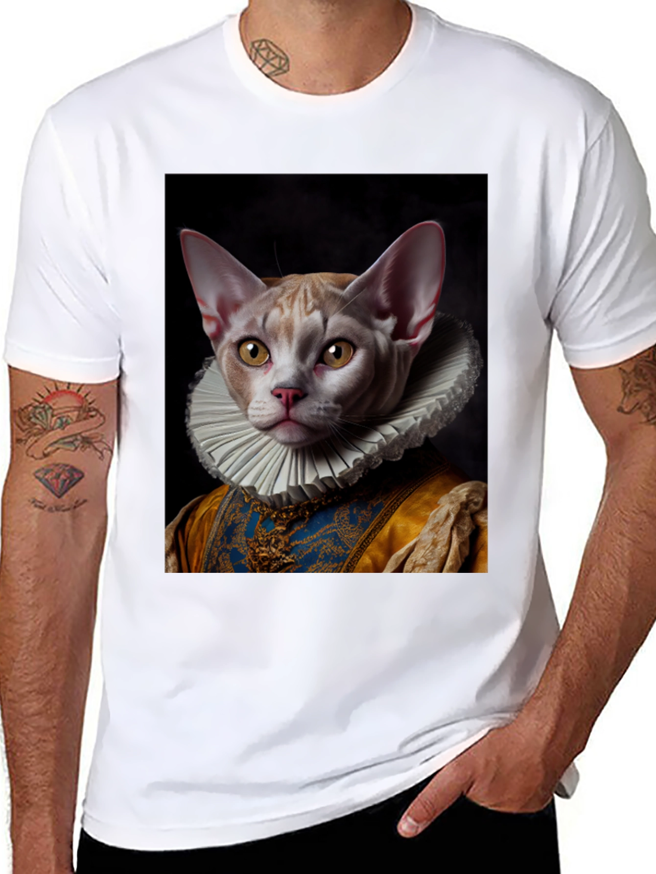 Regal Cat T-Shirt - Renaissance Pet Portrait