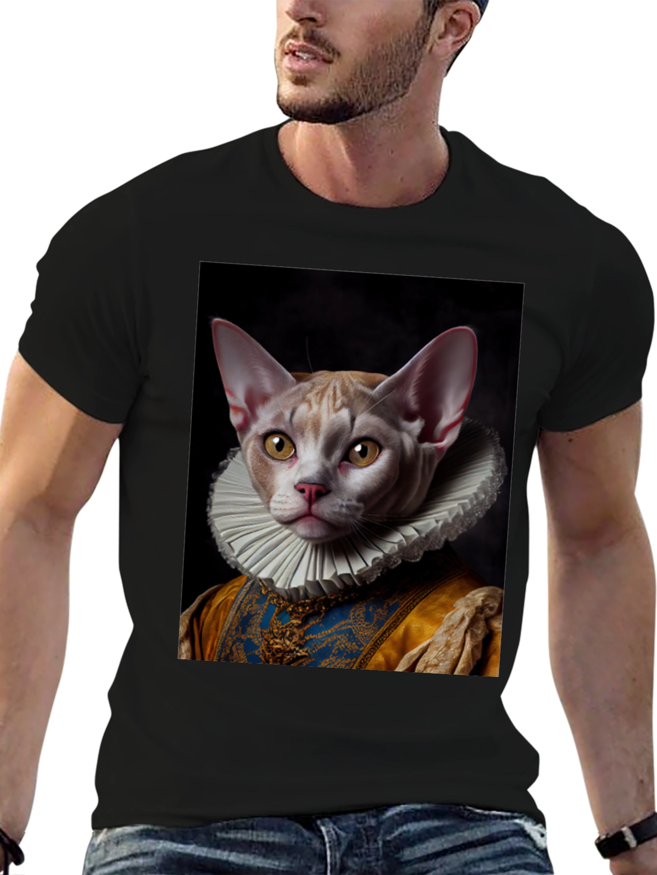 Regal Cat T-Shirt - Renaissance Pet Portrait