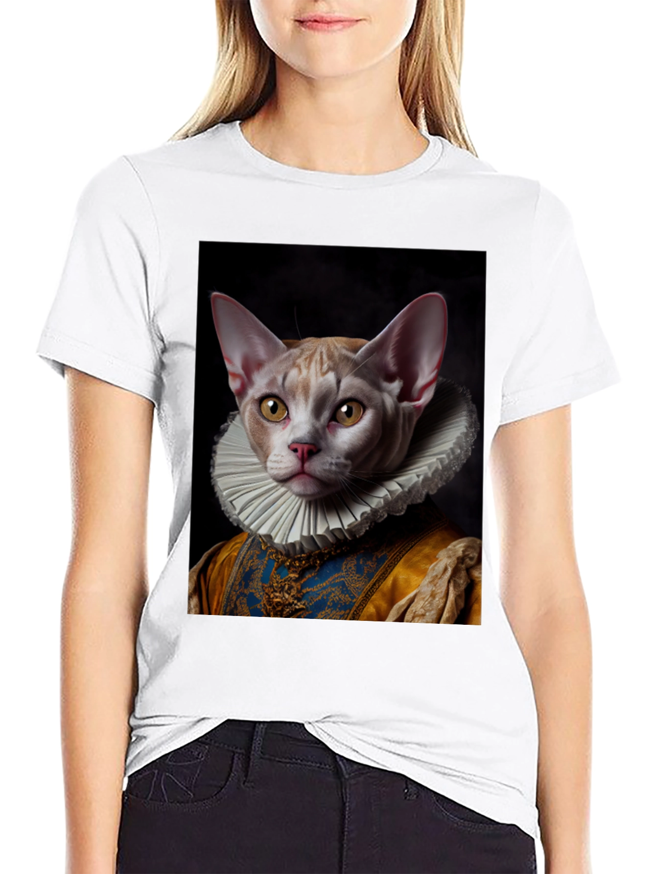 Regal Cat T-Shirt - Renaissance Pet Portrait