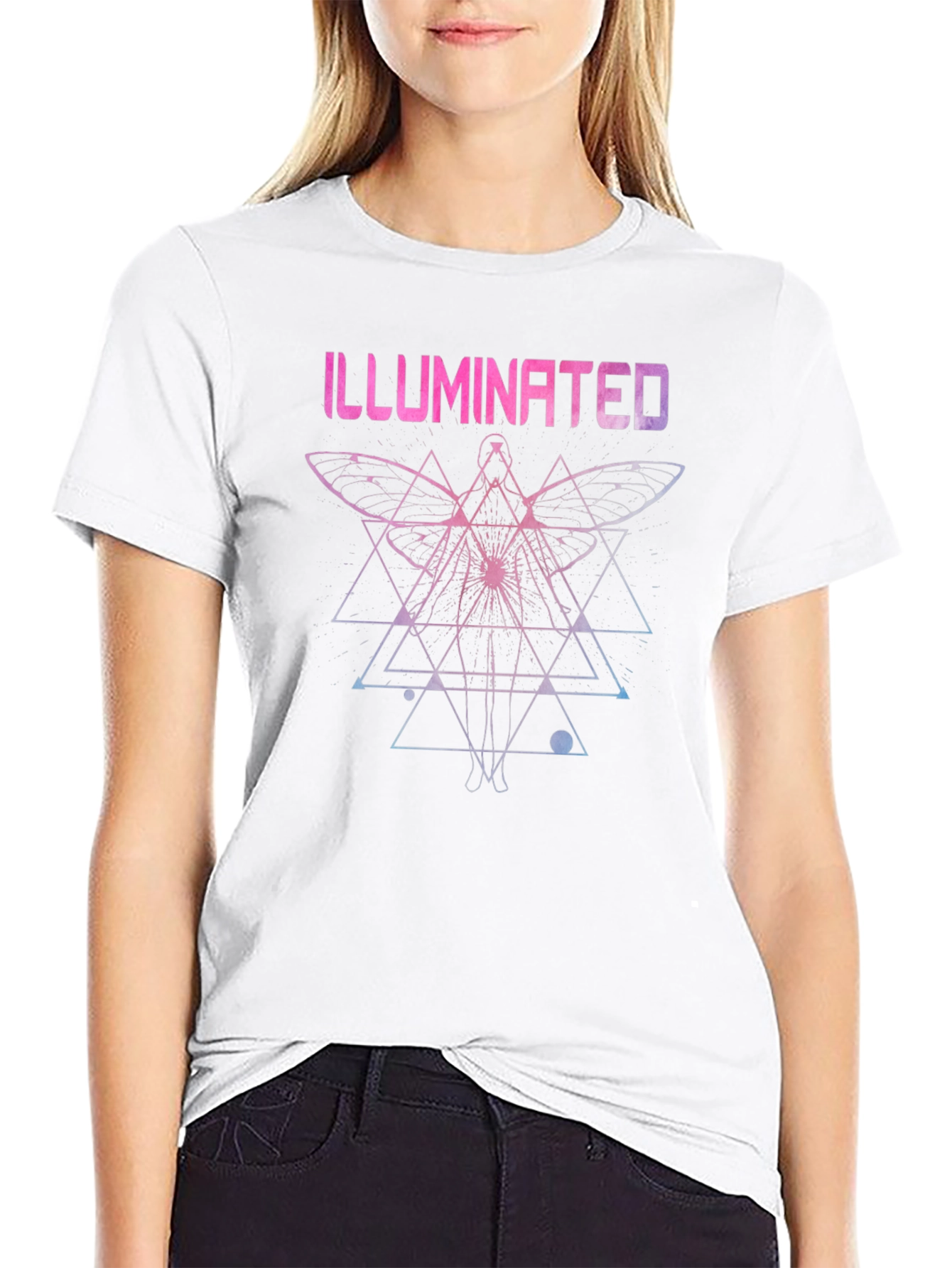 Illuminated Moth Graphic T-Shirt