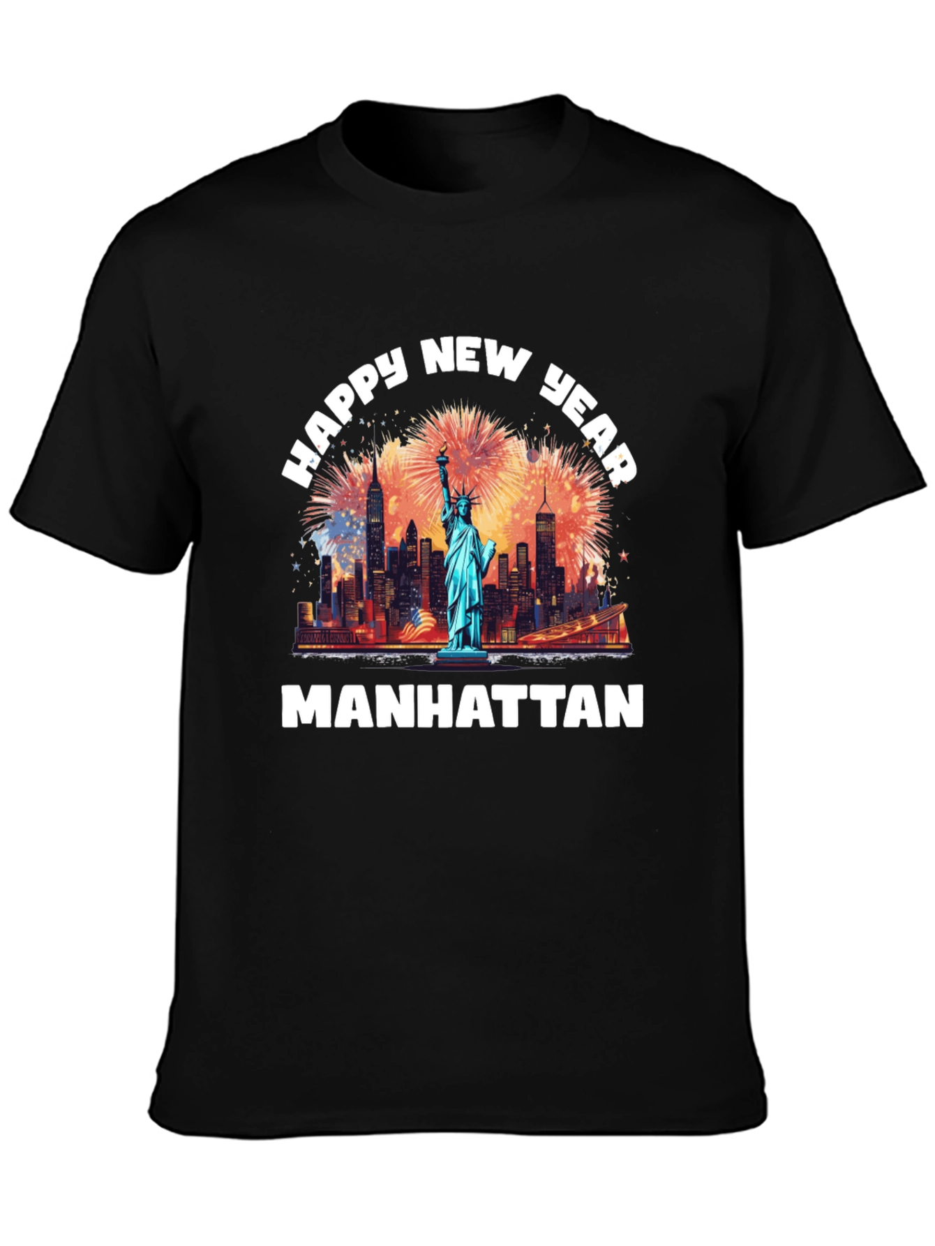 Happy New Year Manhattan Graphic T-Shirt