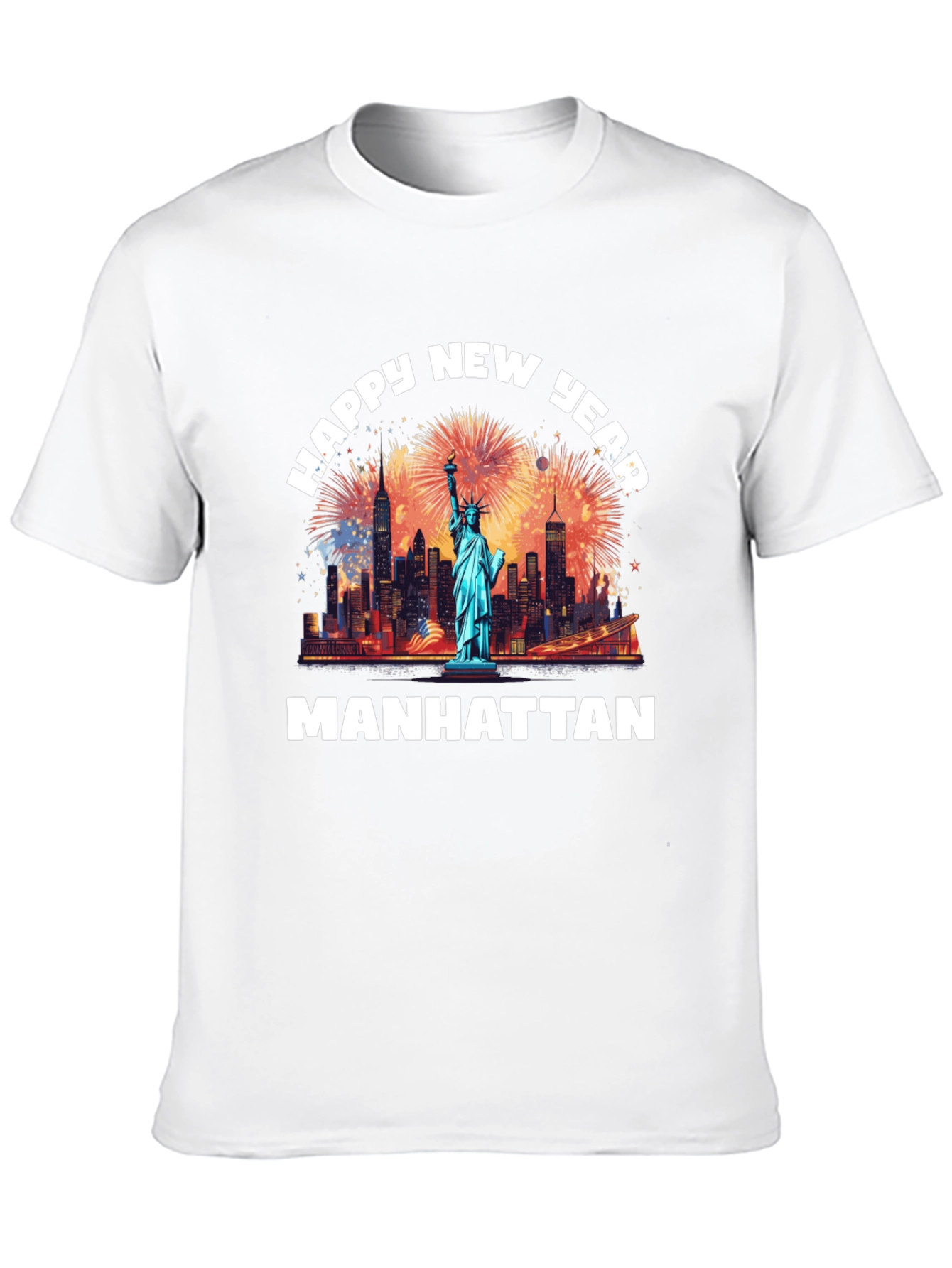 Happy New Year Manhattan Graphic T-Shirt