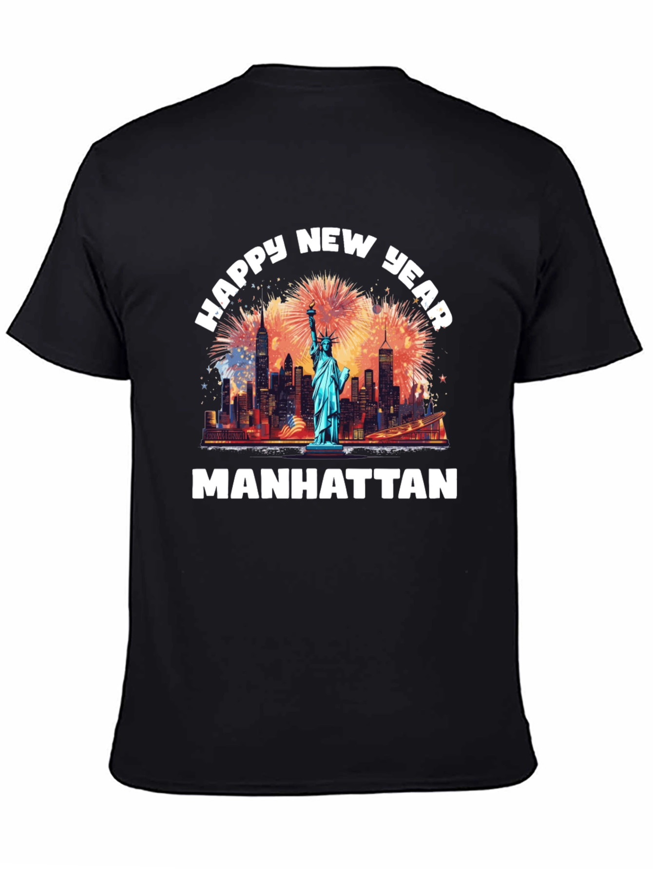 Happy New Year Manhattan Graphic T-Shirt