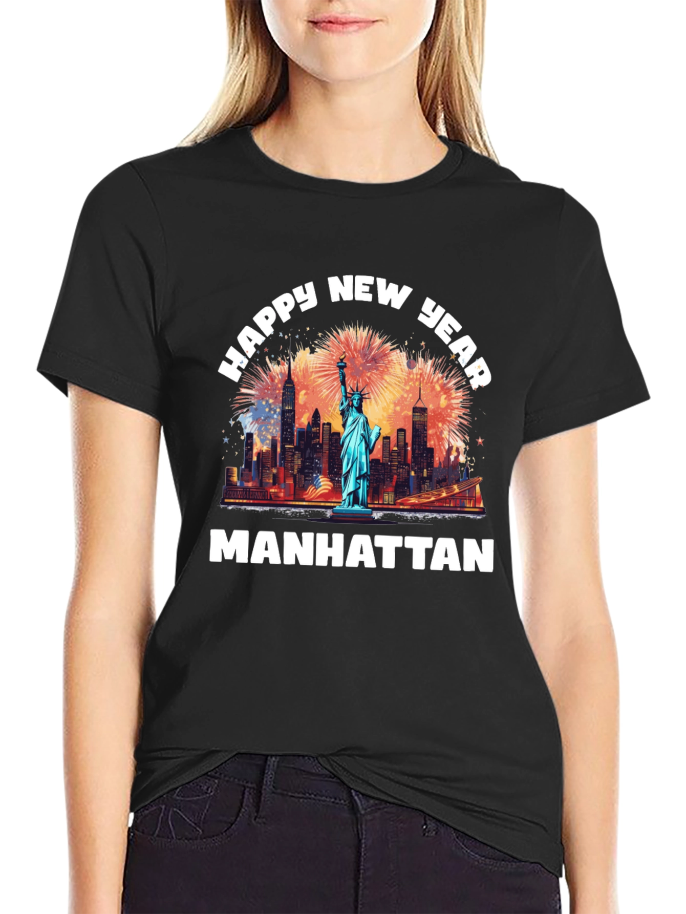 Happy New Year Manhattan Graphic T-Shirt