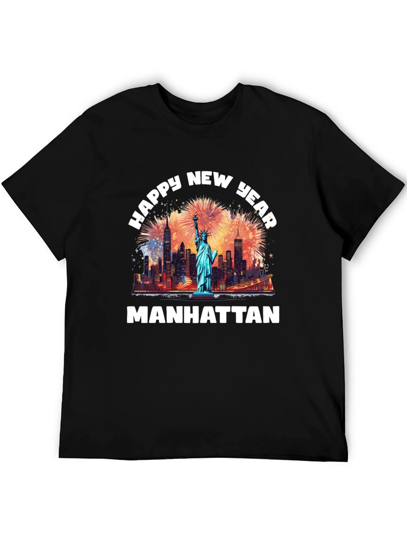 Happy New Year Manhattan Graphic T-Shirt