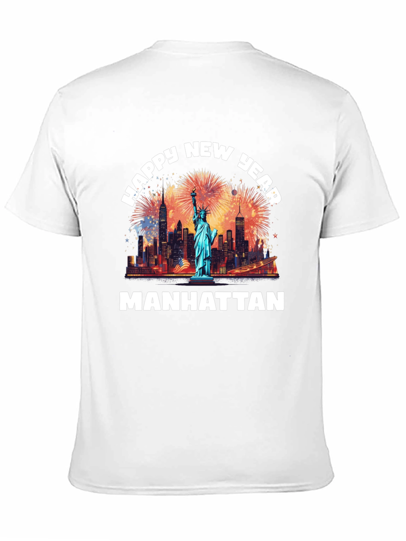 Happy New Year Manhattan Graphic T-Shirt