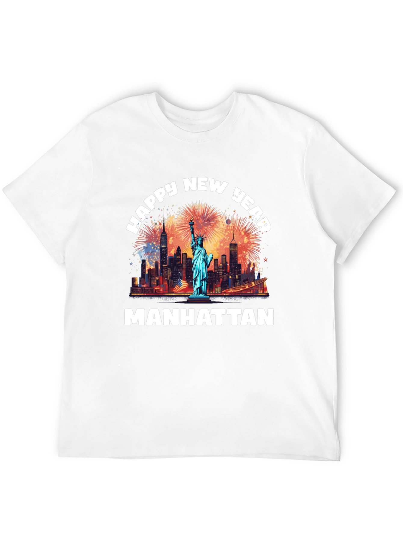 Happy New Year Manhattan Graphic T-Shirt