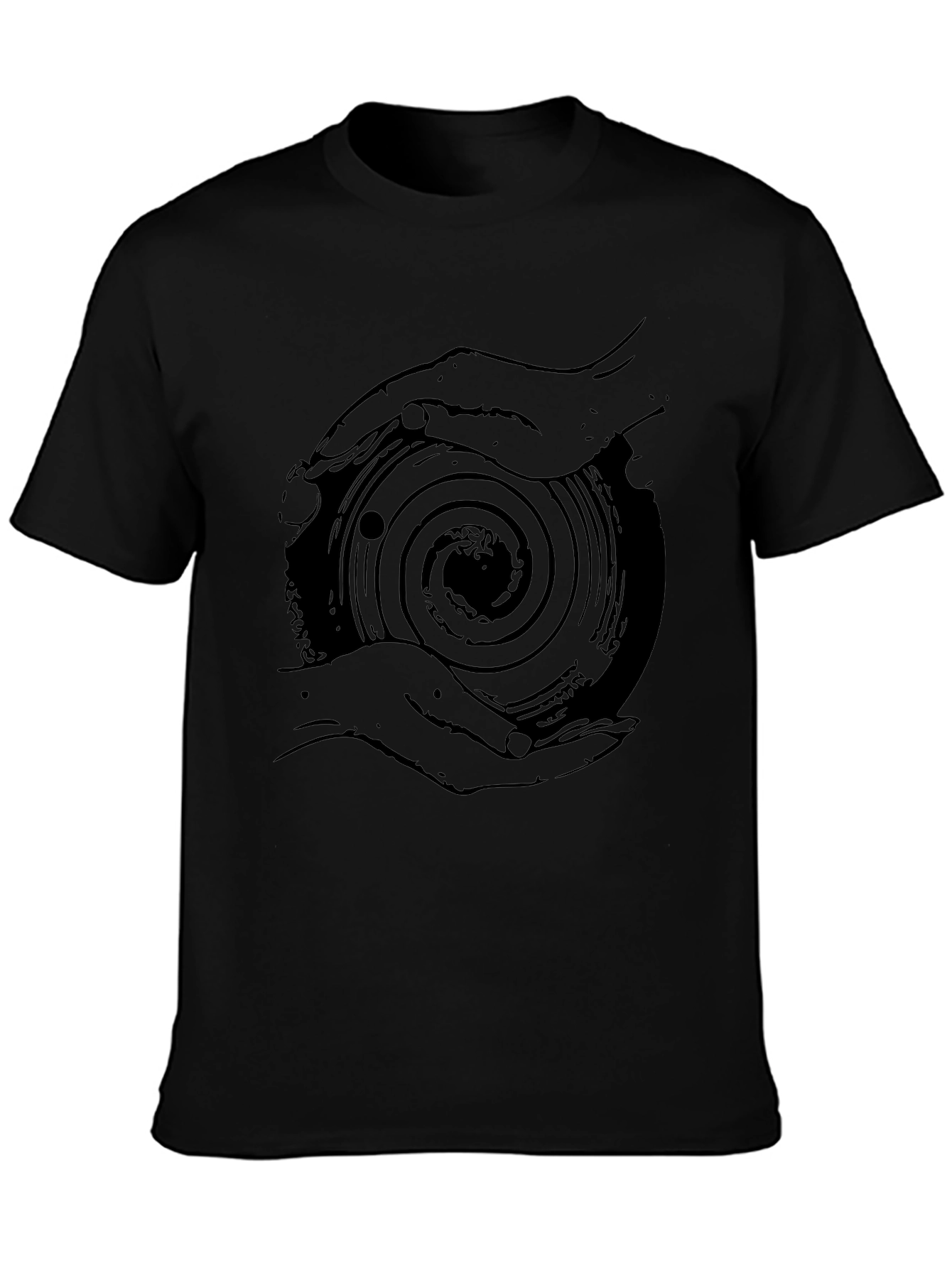 Spiral Hands Graphic Black T-Shirt