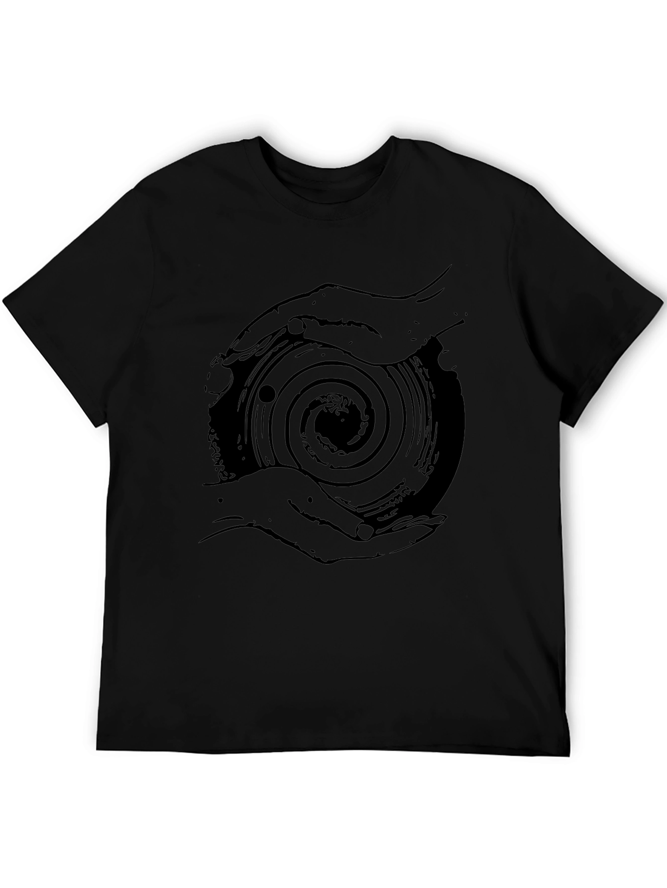 Spiral Hands Graphic Black T-Shirt