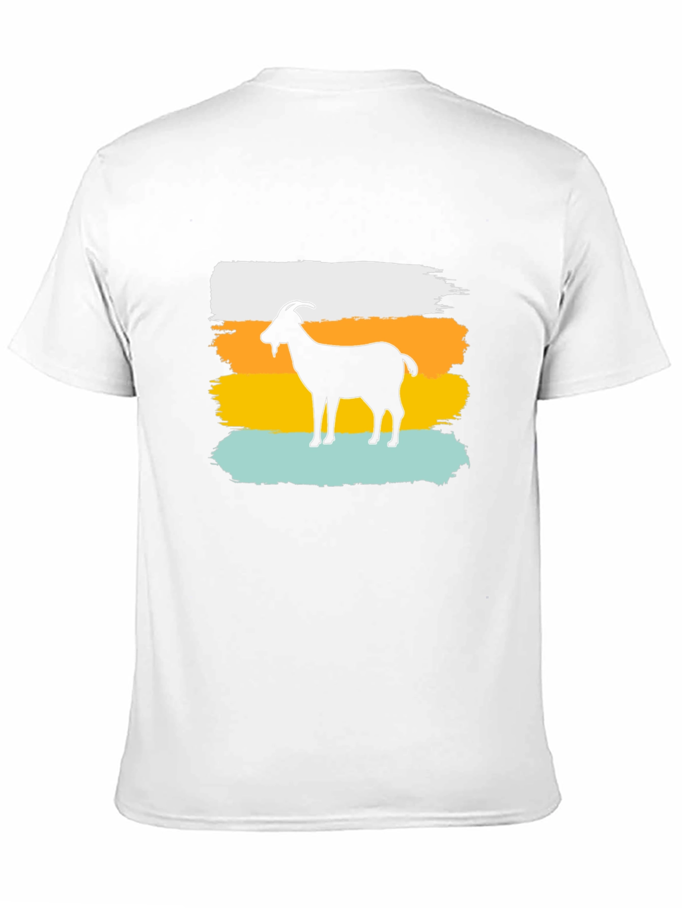 Goat Silhouette Brush Stroke Graphic T-Shirt