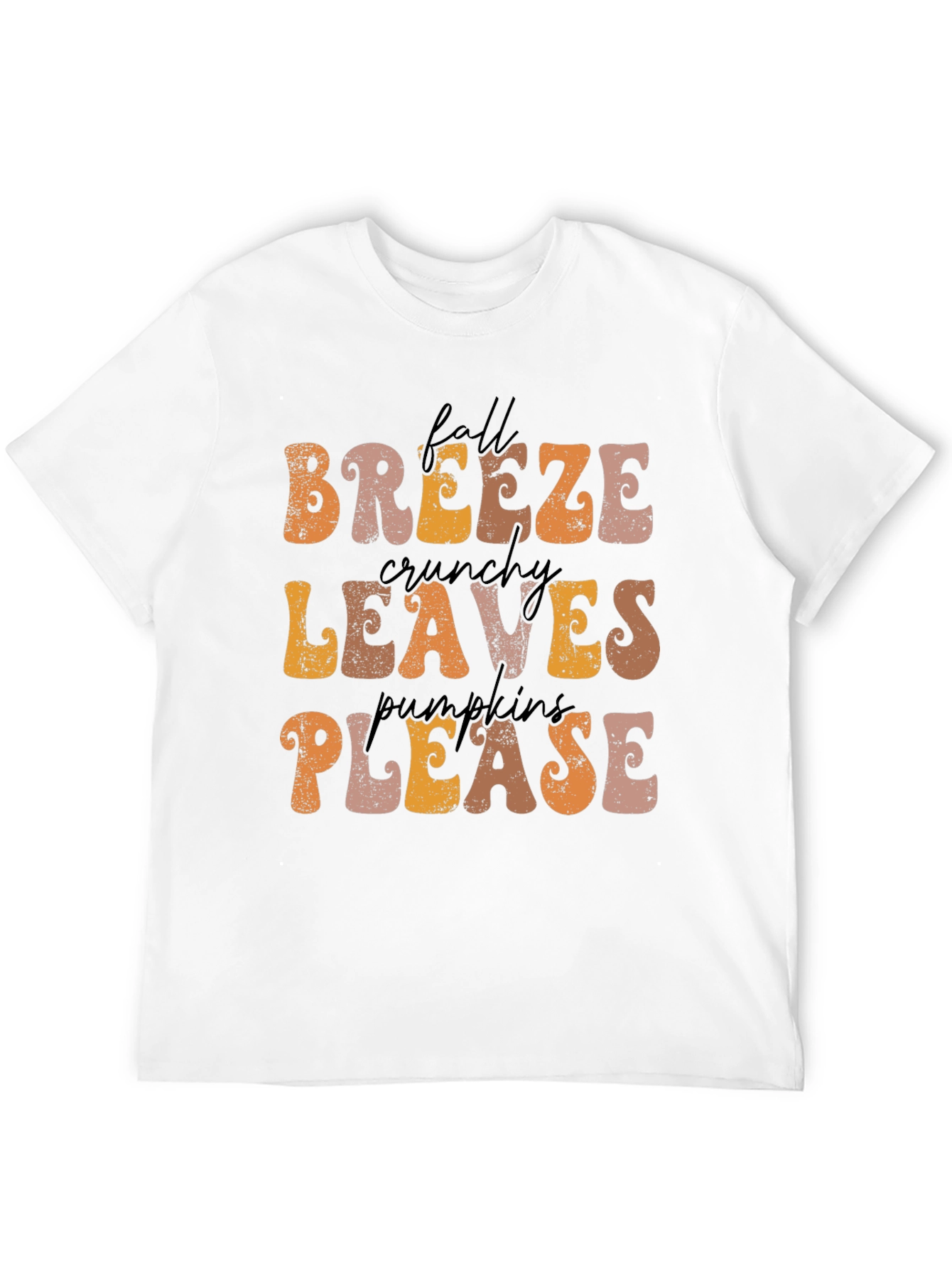 Fall Breeze Crunchy Leaves Pumpkins Please T-Shirt