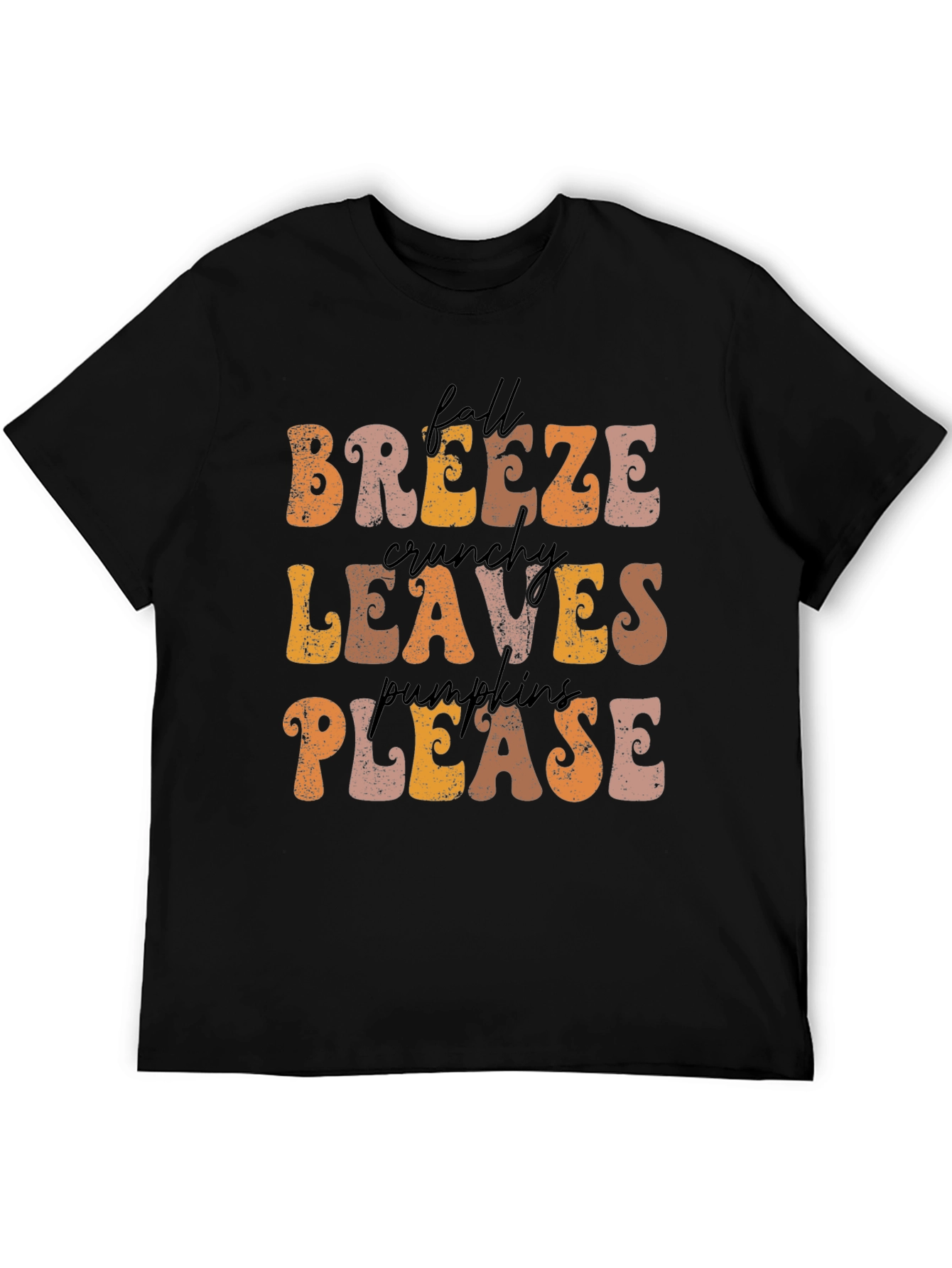 Fall Breeze Crunchy Leaves Pumpkins Please T-Shirt