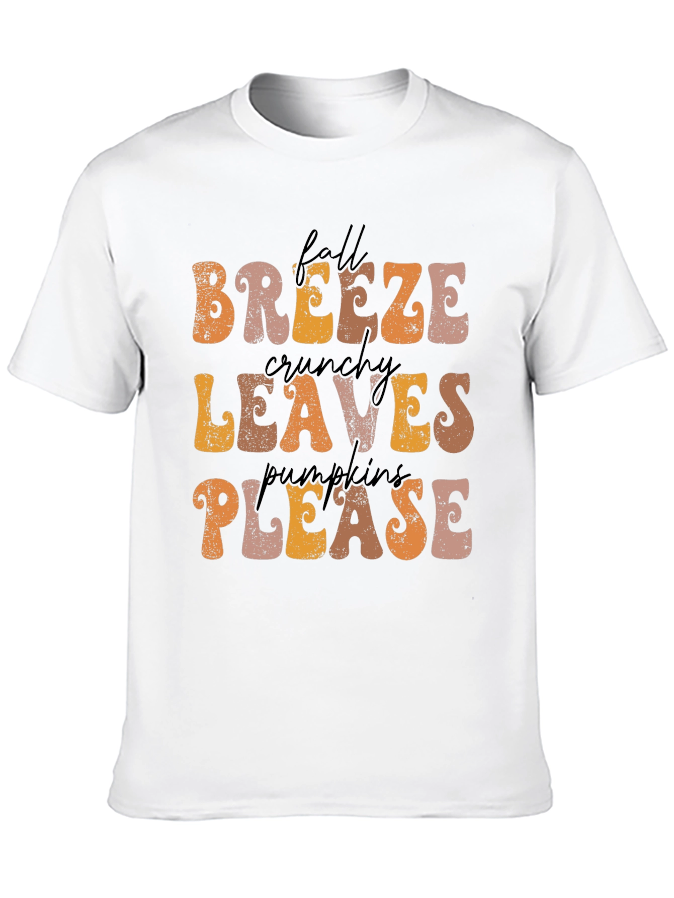 Fall Breeze Crunchy Leaves Pumpkins Please T-Shirt