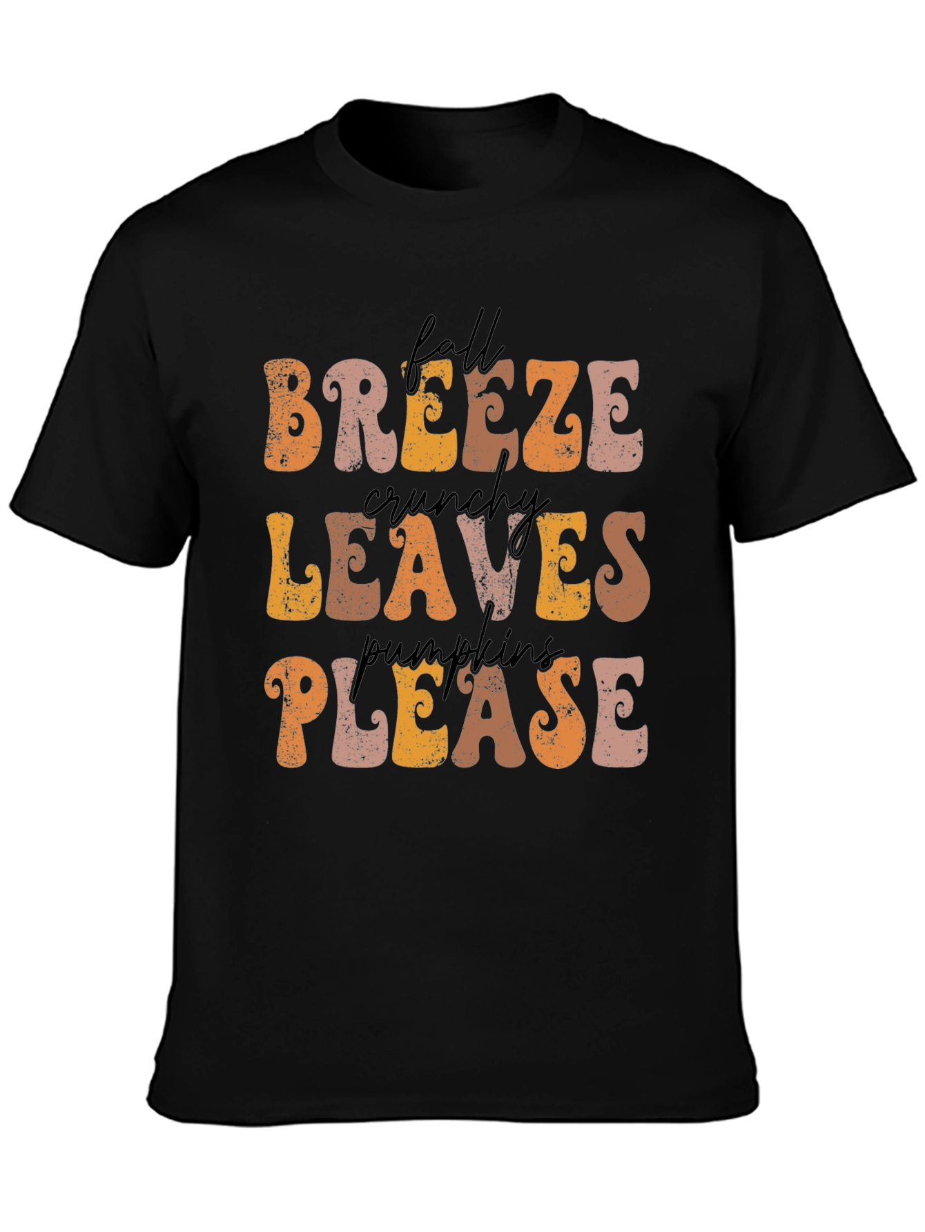 Fall Breeze Crunchy Leaves Pumpkins Please T-Shirt