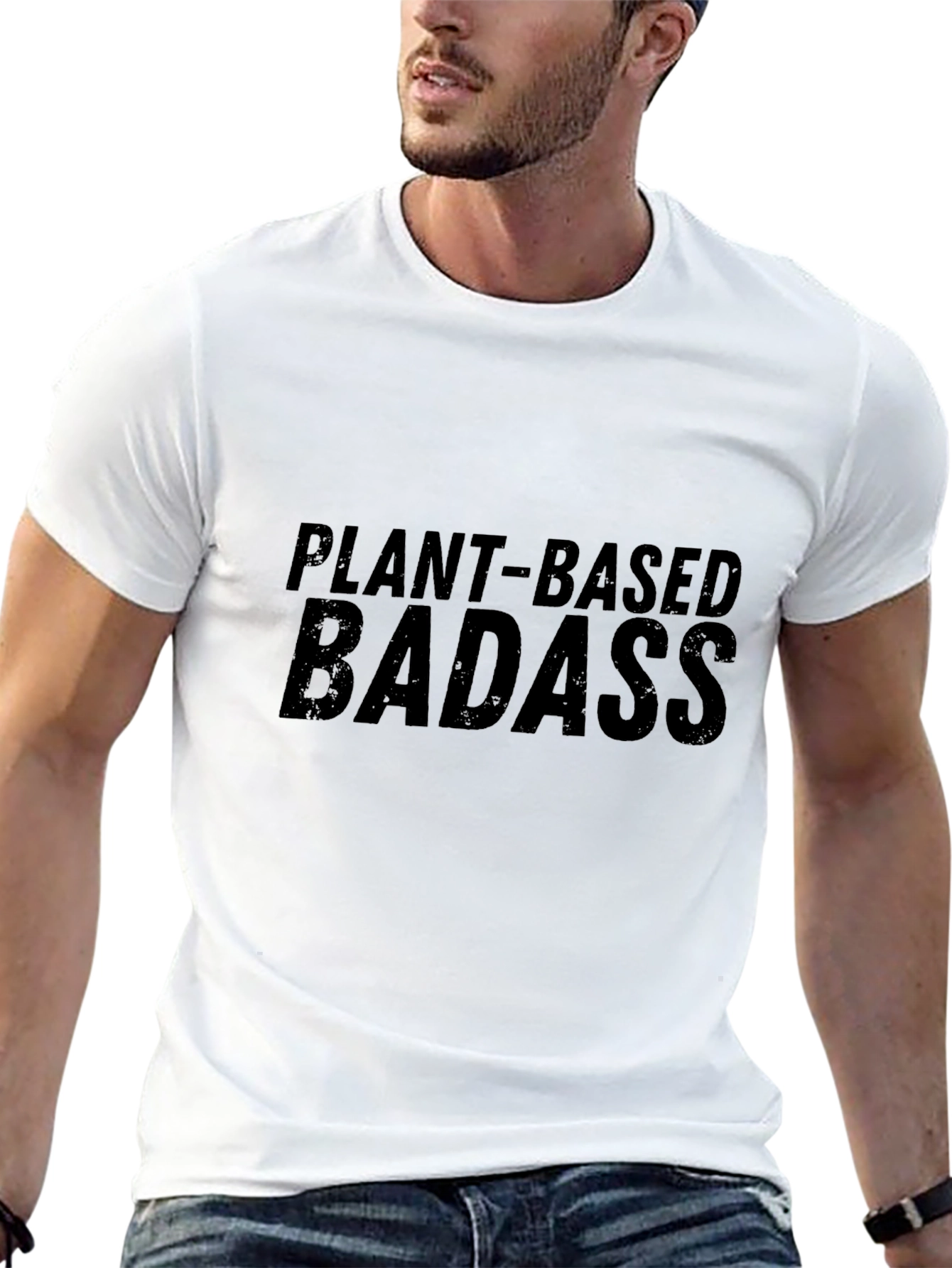 Plant-Based Badass Black T-Shirt - Bold Vegan Statement