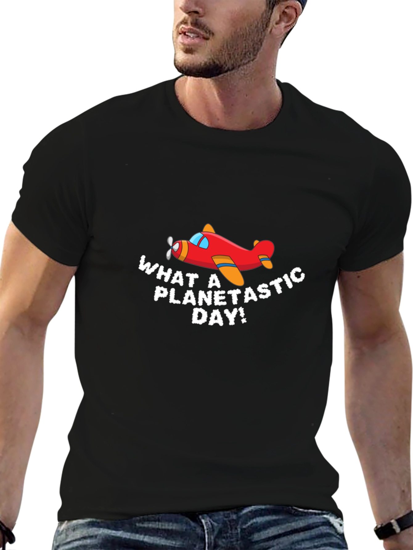 Planetastic Day Airplane T-Shirt