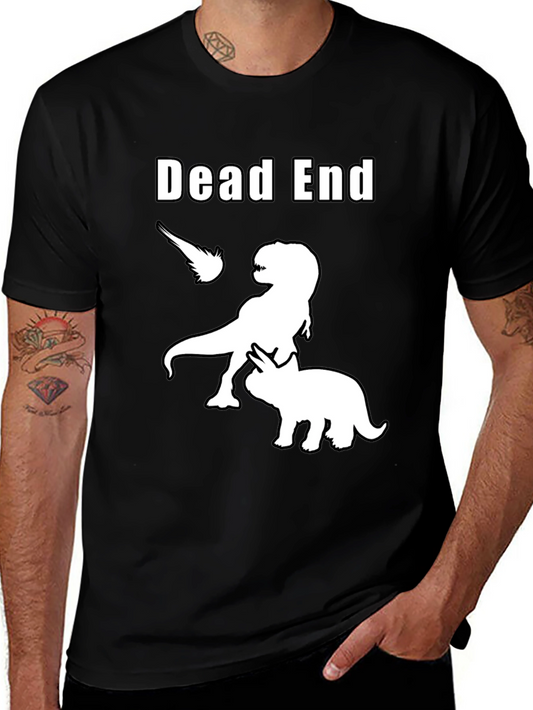 Dead End T-Rex Triceratops Black Graphic Tee