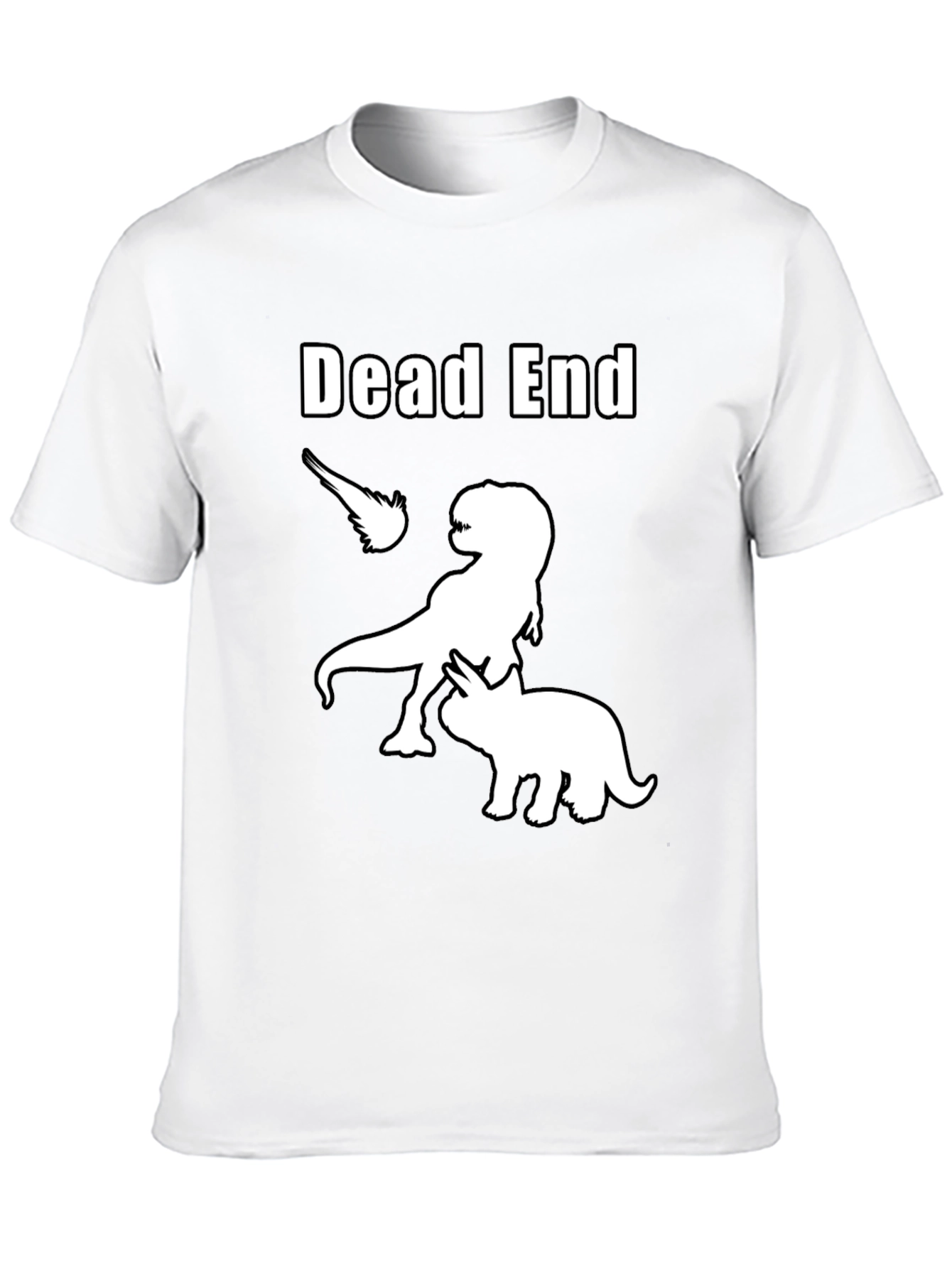 Dead End T-Rex Triceratops Black Graphic Tee