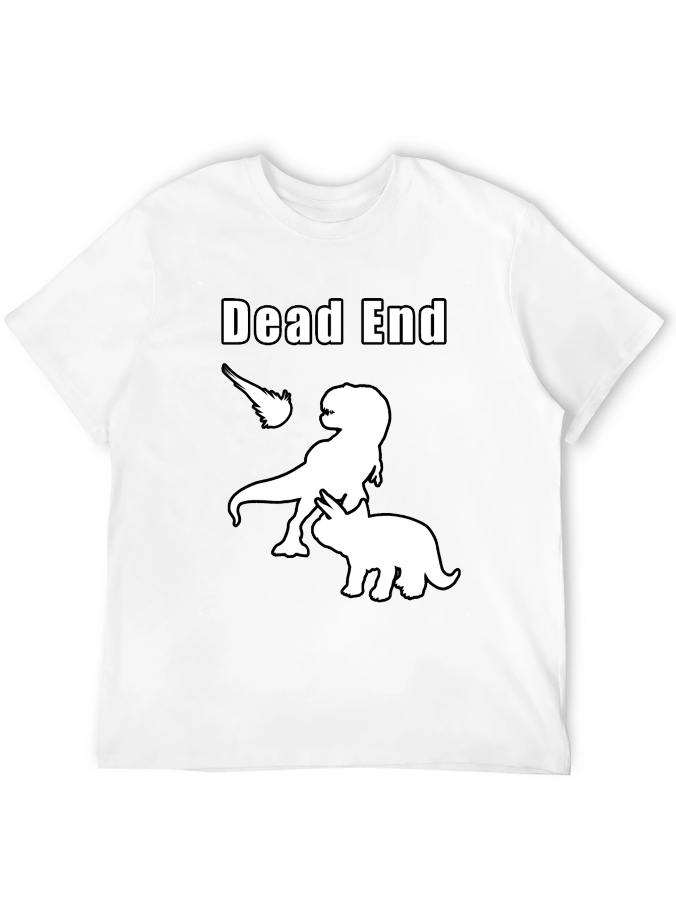 Dead End T-Rex Triceratops Black Graphic Tee