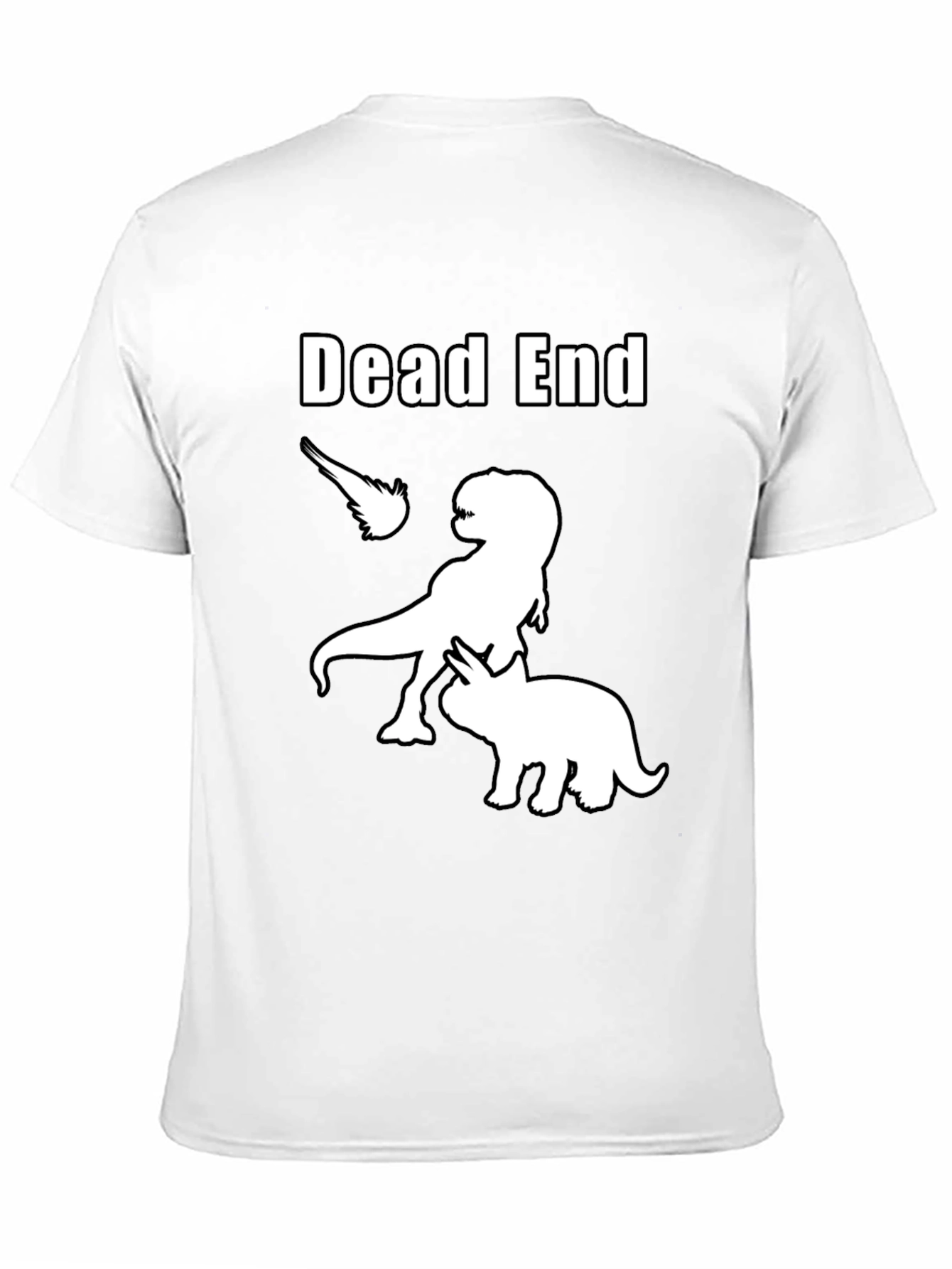 Dead End T-Rex Triceratops Black Graphic Tee