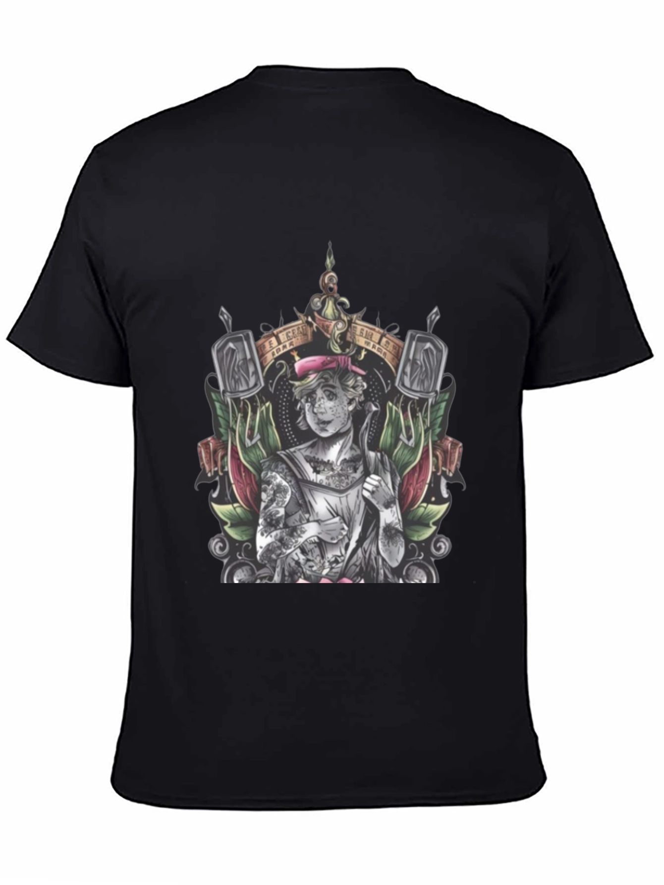 Tattooed Sailor Graphic Tee - Classic Black Cotton