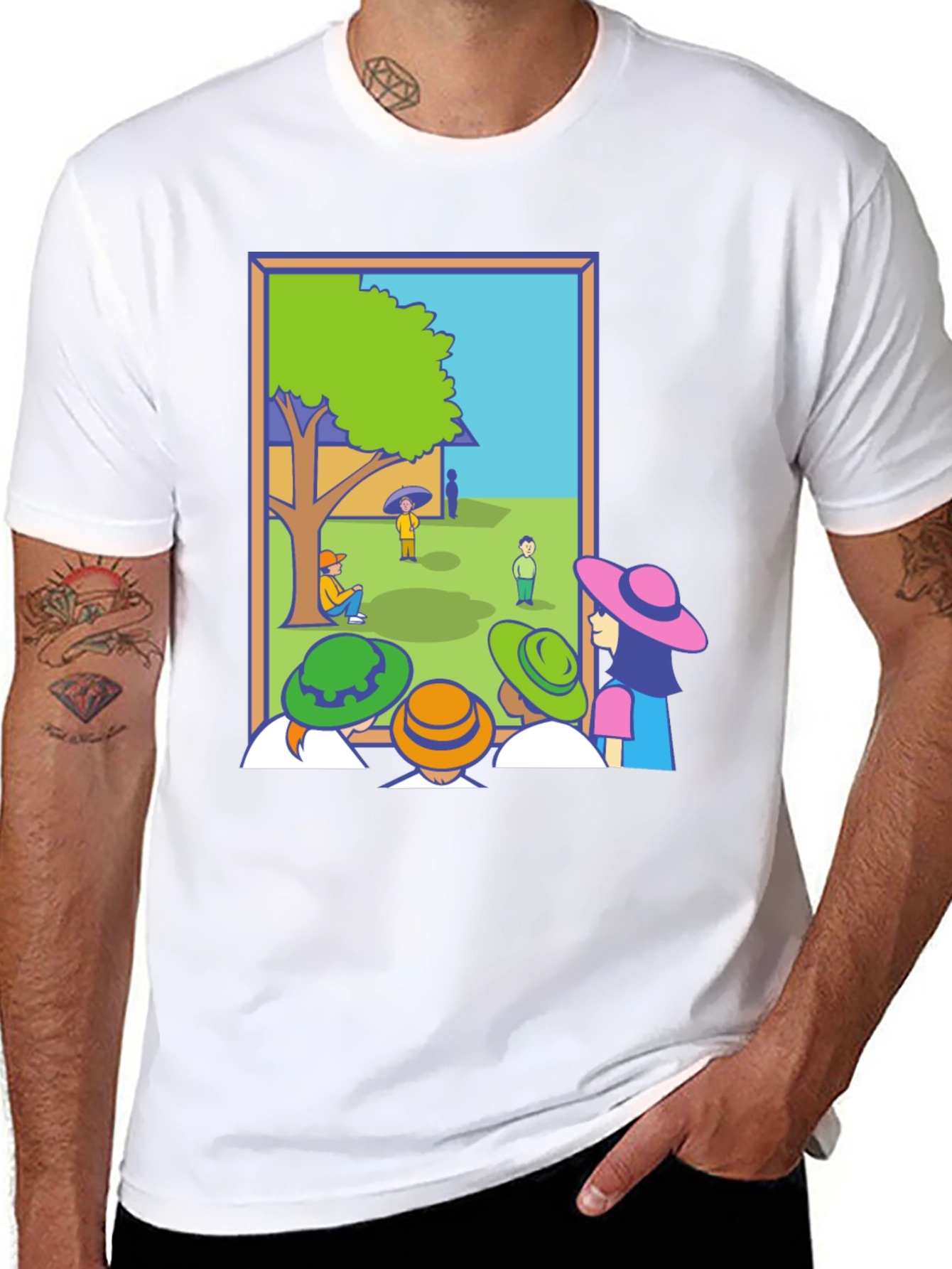 Cartoon Illustration Graphic Tee