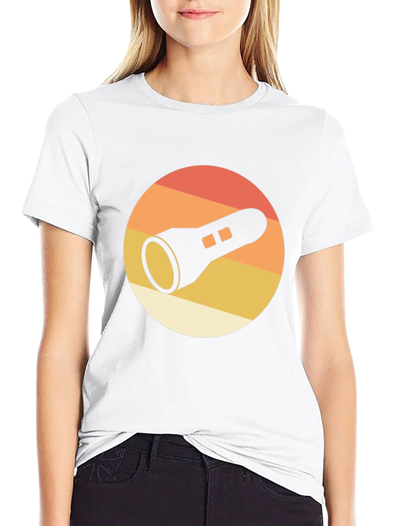 Retro Flashlight Graphic T-Shirt