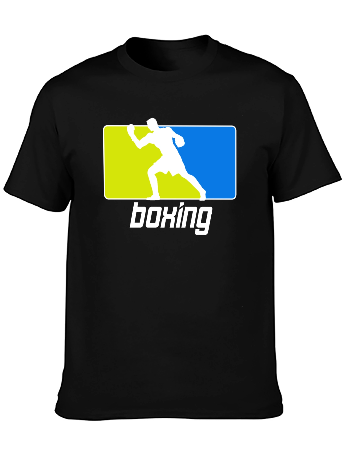 Boxing Graphic Tee - Black Sporty Design