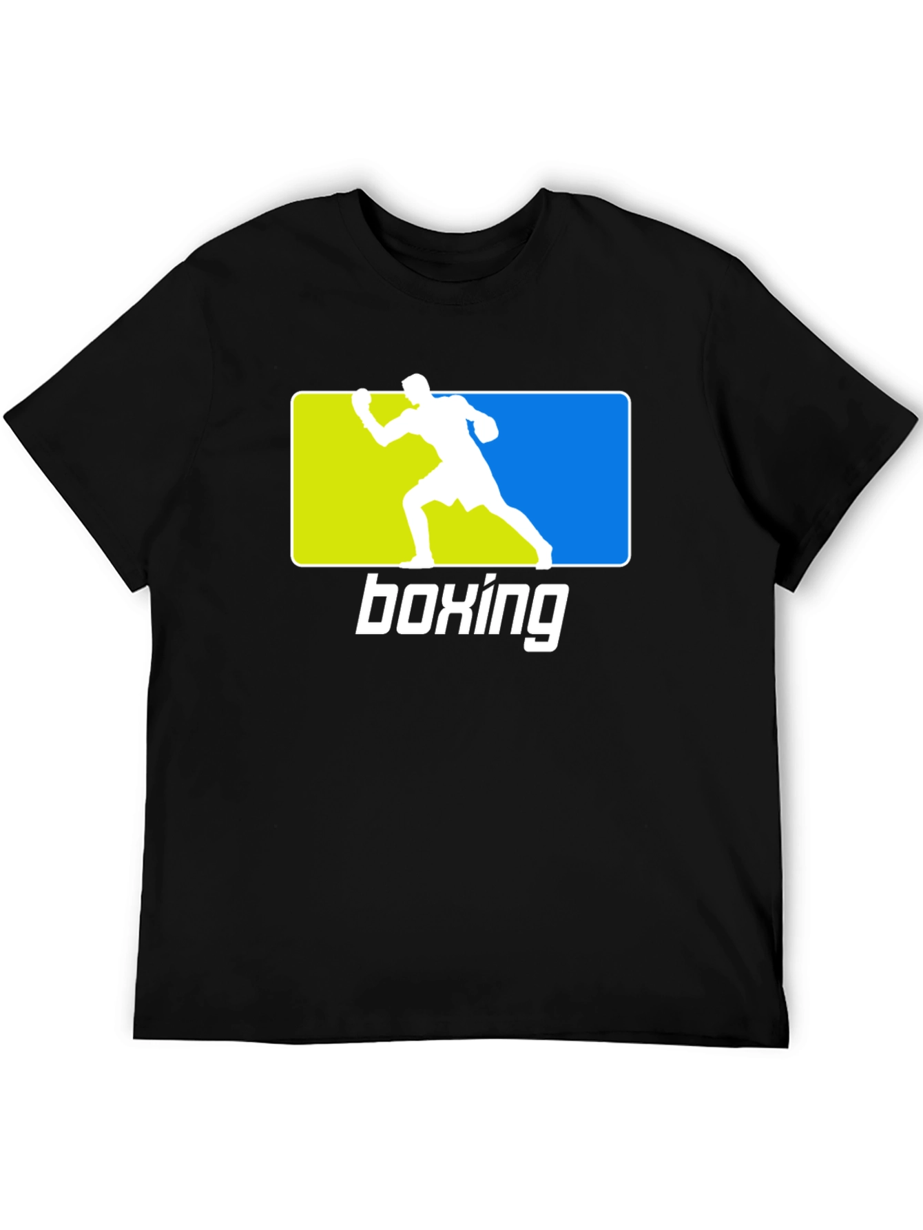 Boxing Graphic Tee - Black Sporty Design