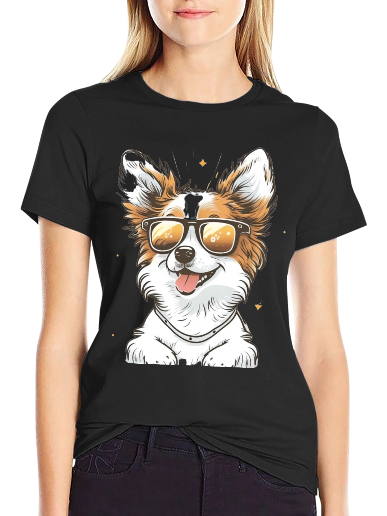 Cool Dog Graphic Tee - Sunglasses Pup Shirt