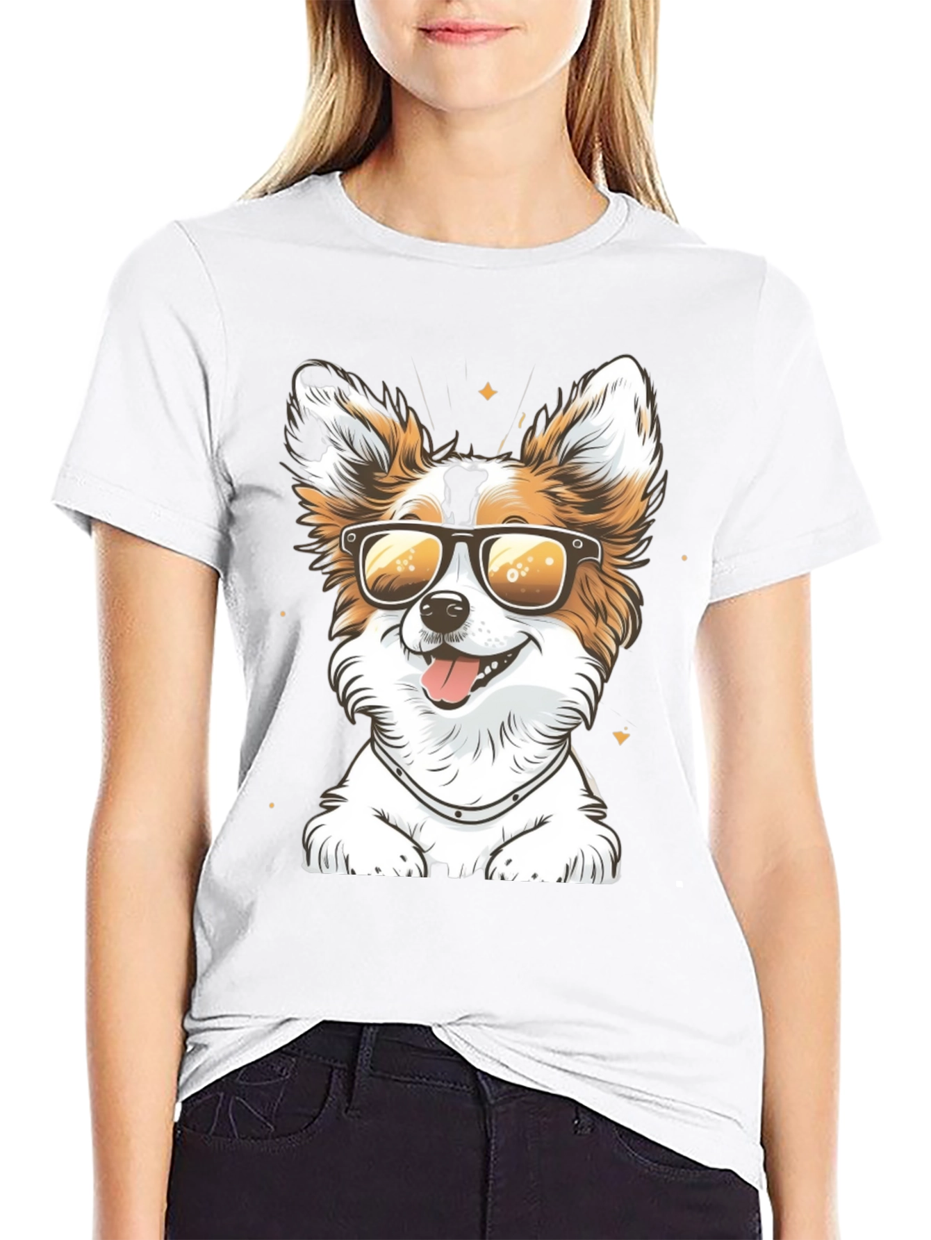 Cool Dog Graphic Tee - Sunglasses Pup Shirt