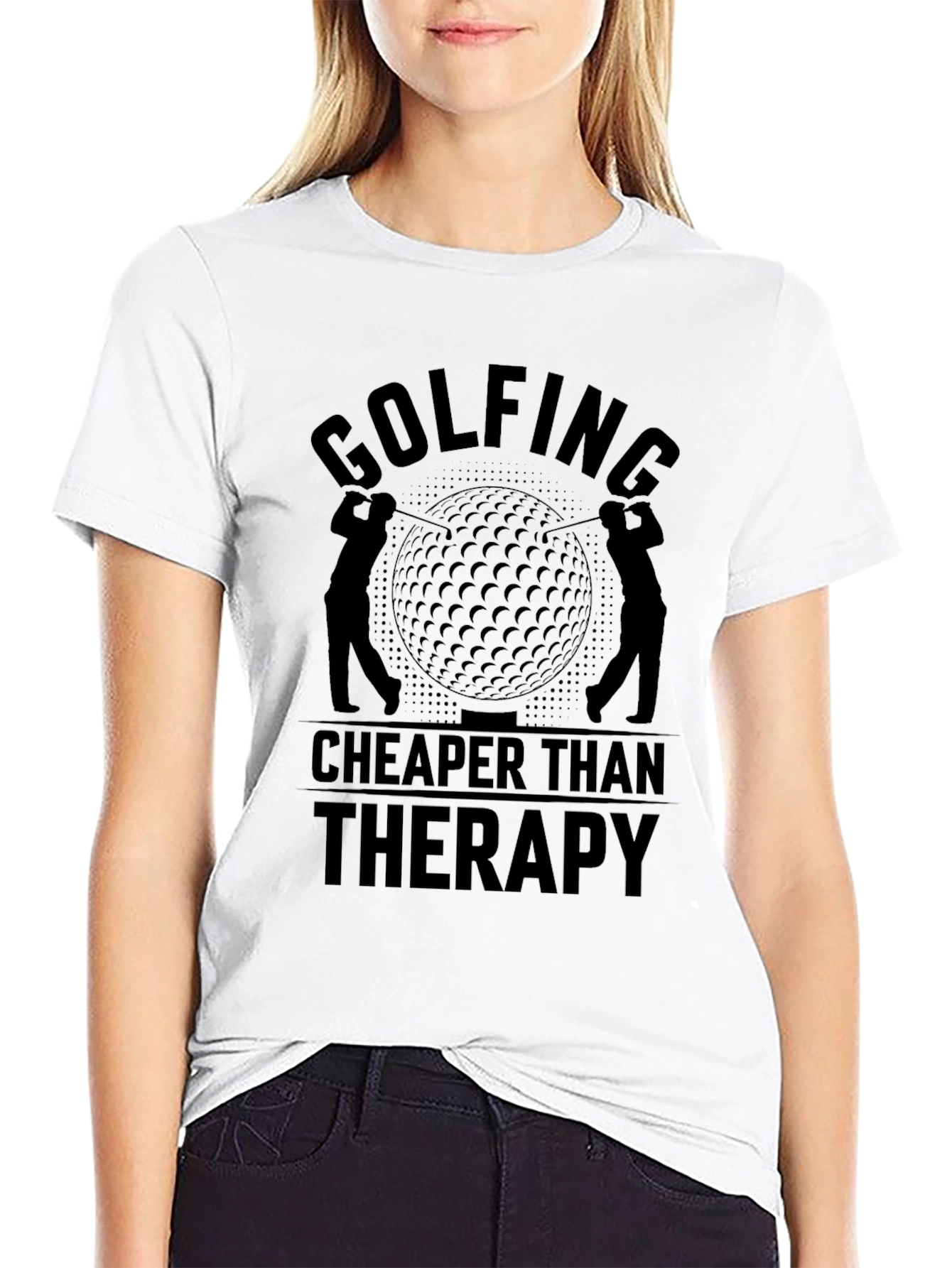Golfing Cheaper Than Therapy Graphic Tee