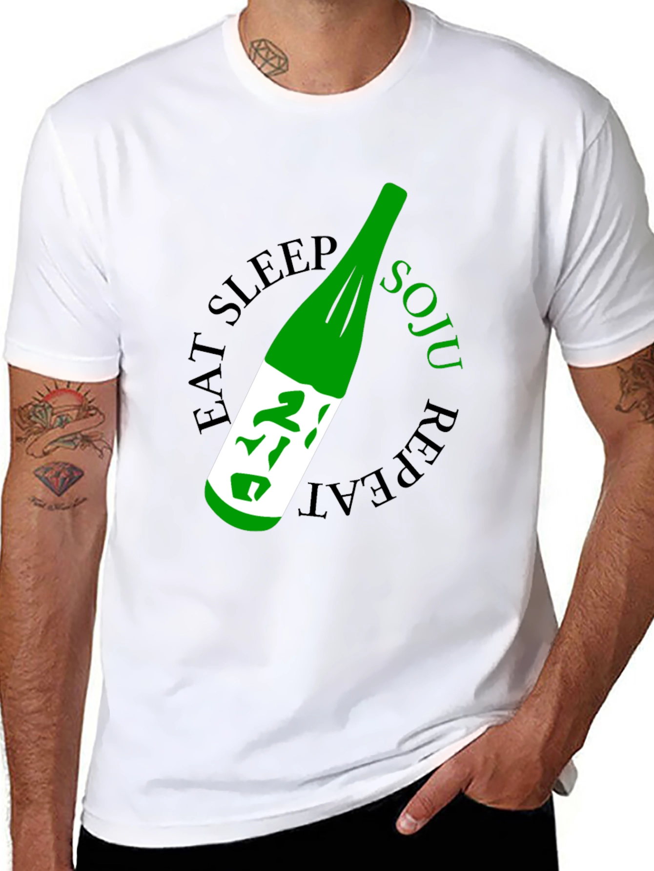 Eat Sleep Soju Repeat Graphic Tee