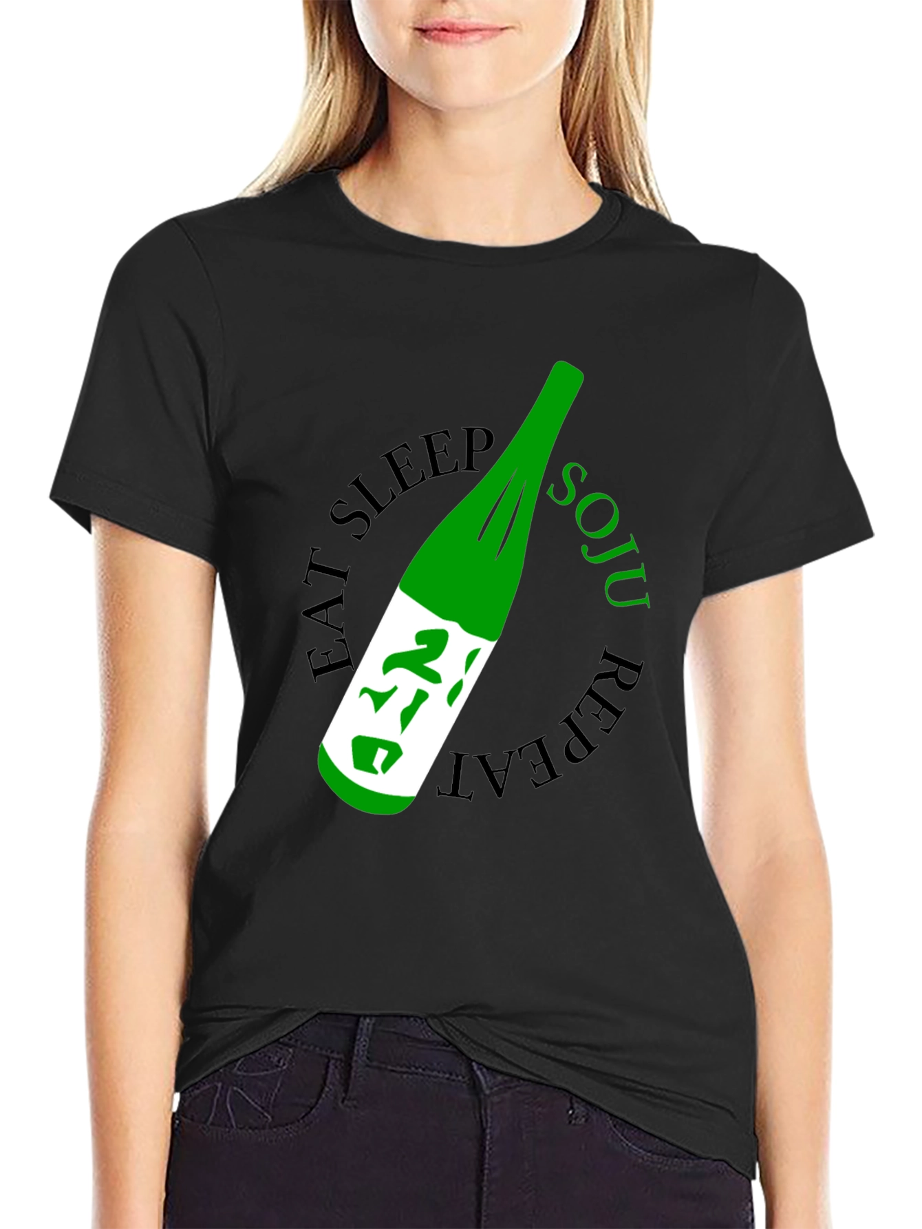 Eat Sleep Soju Repeat Graphic Tee