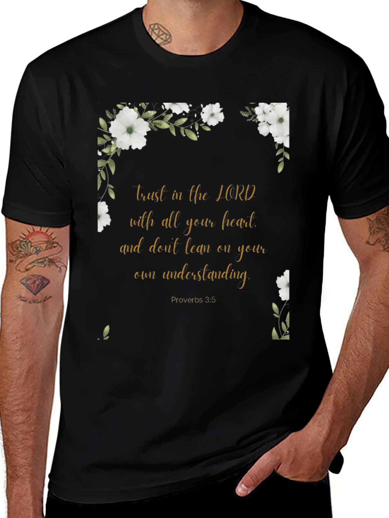 Faith-Inspired Floral T-Shirt