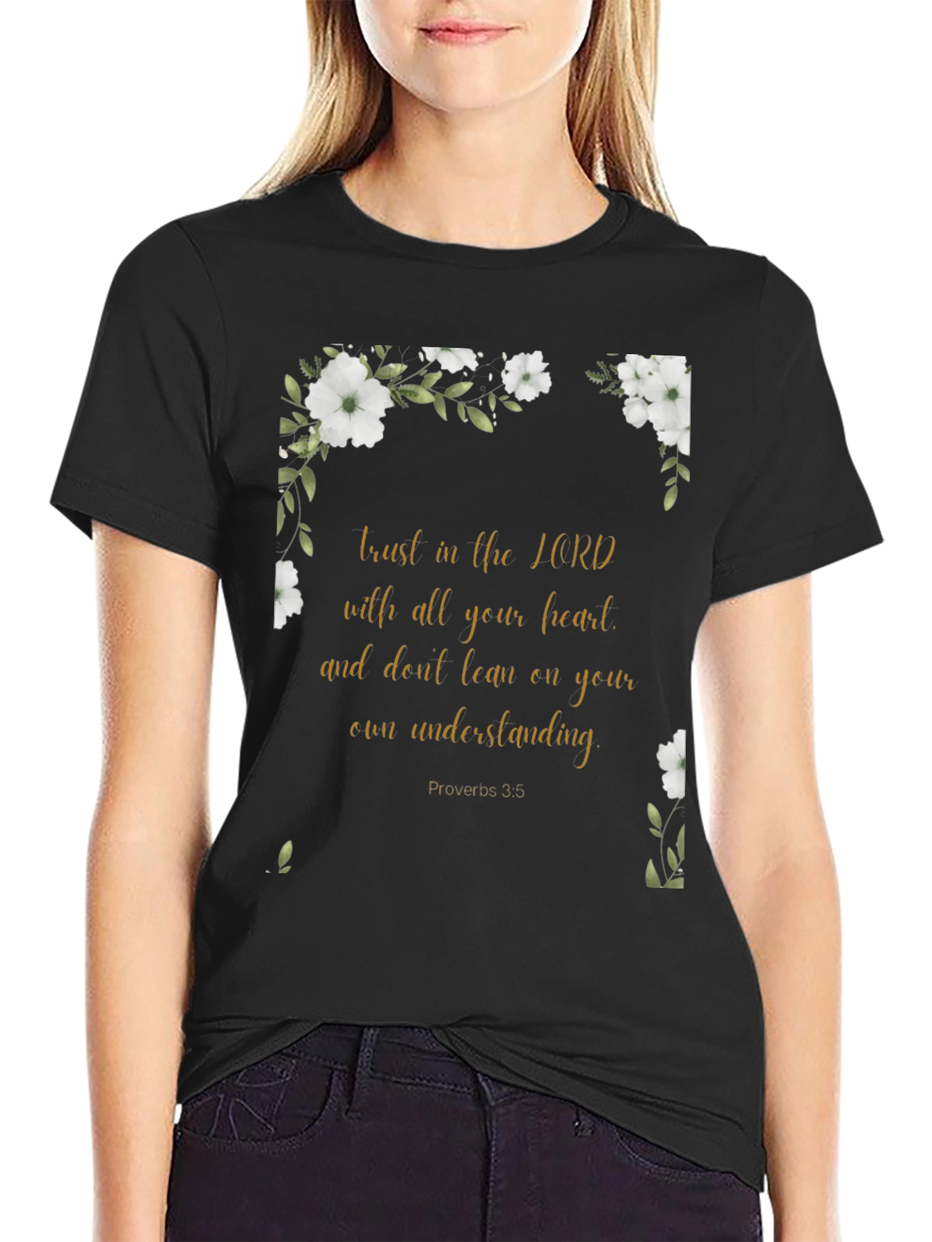 Faith-Inspired Floral T-Shirt