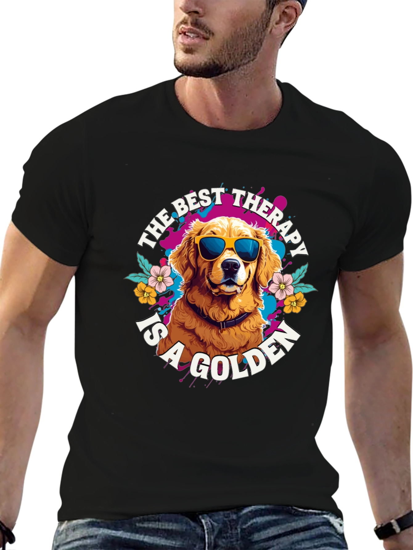 Golden Retriever Therapy T-Shirt