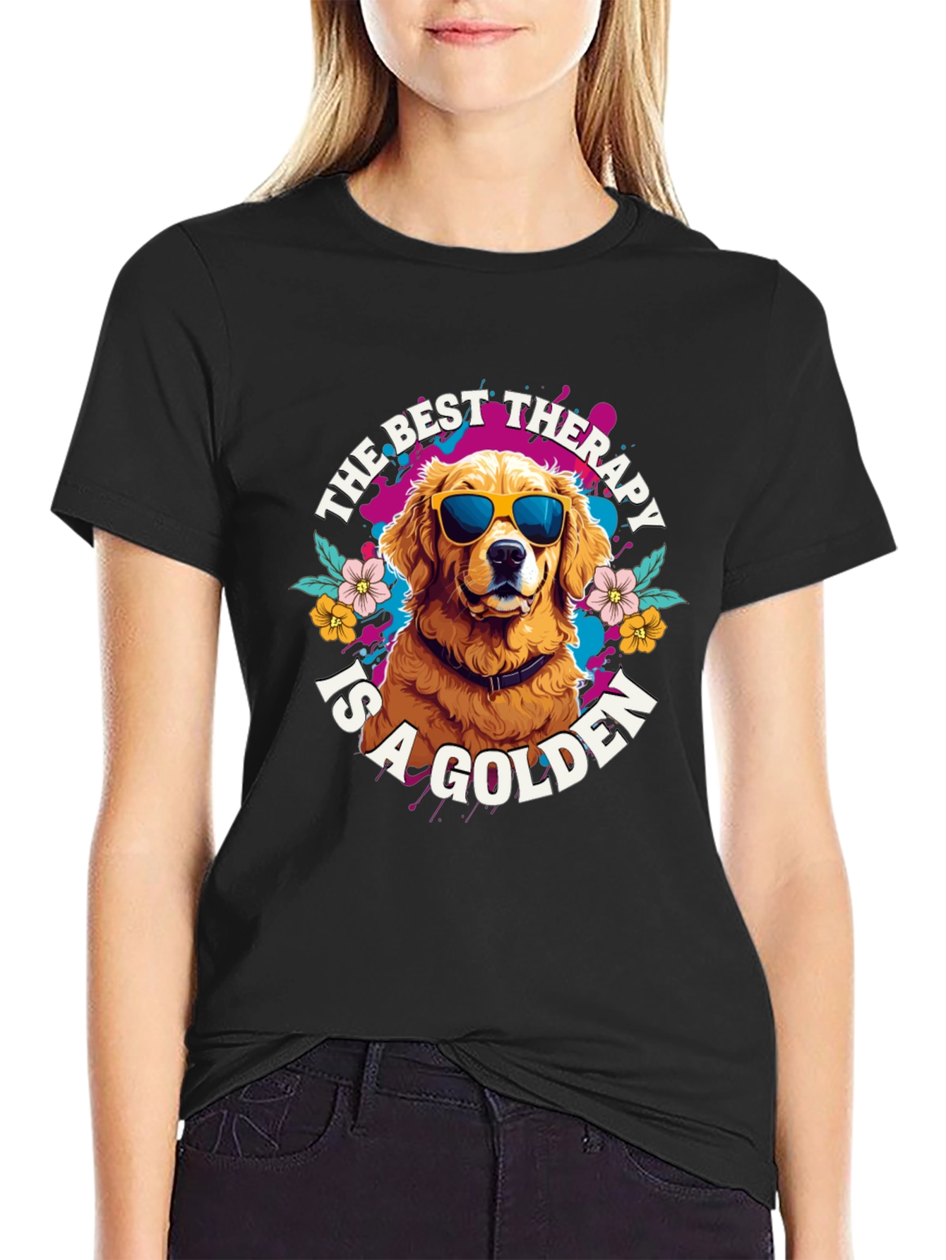 Golden Retriever Therapy T-Shirt