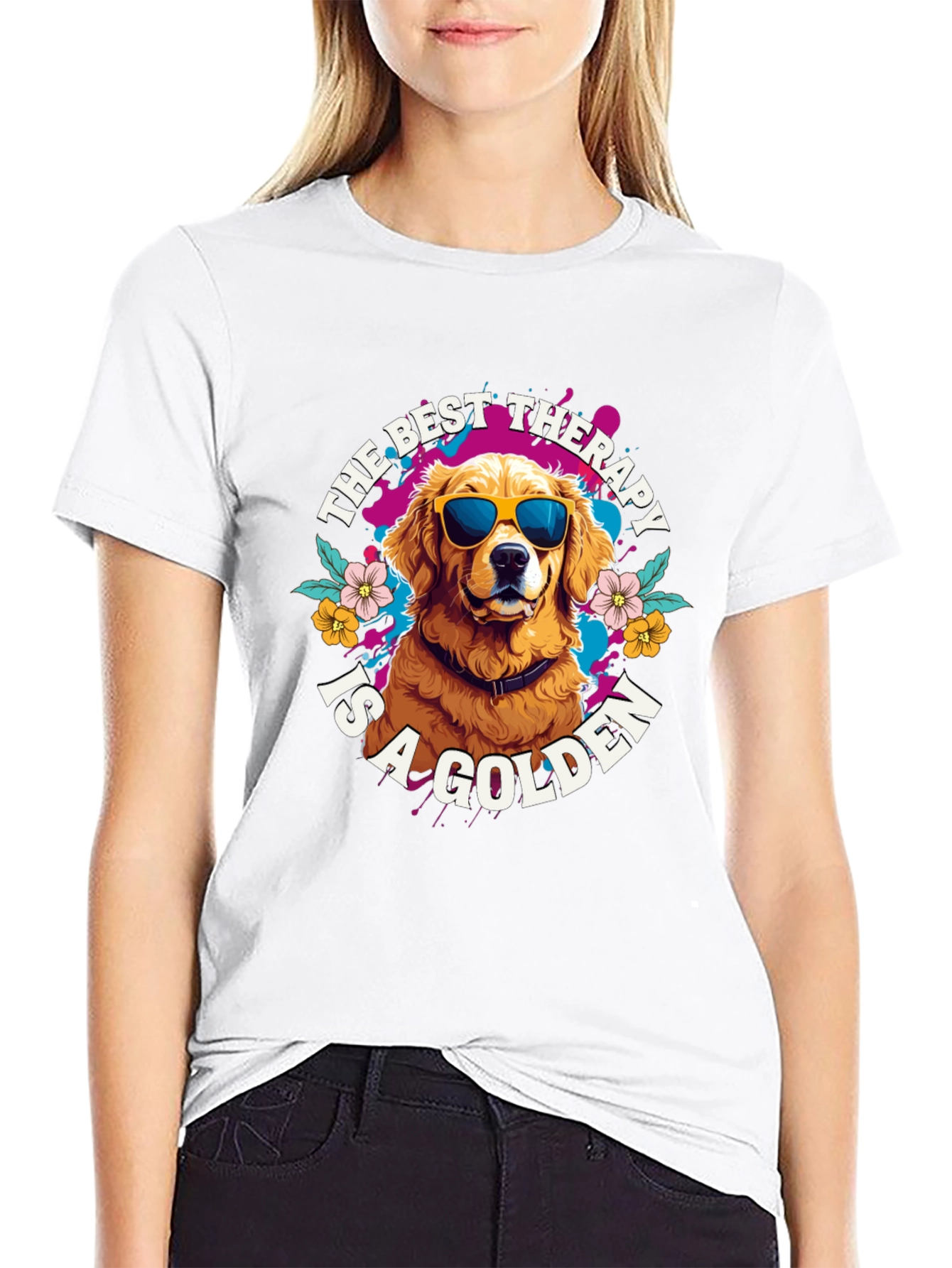 Golden Retriever Therapy T-Shirt