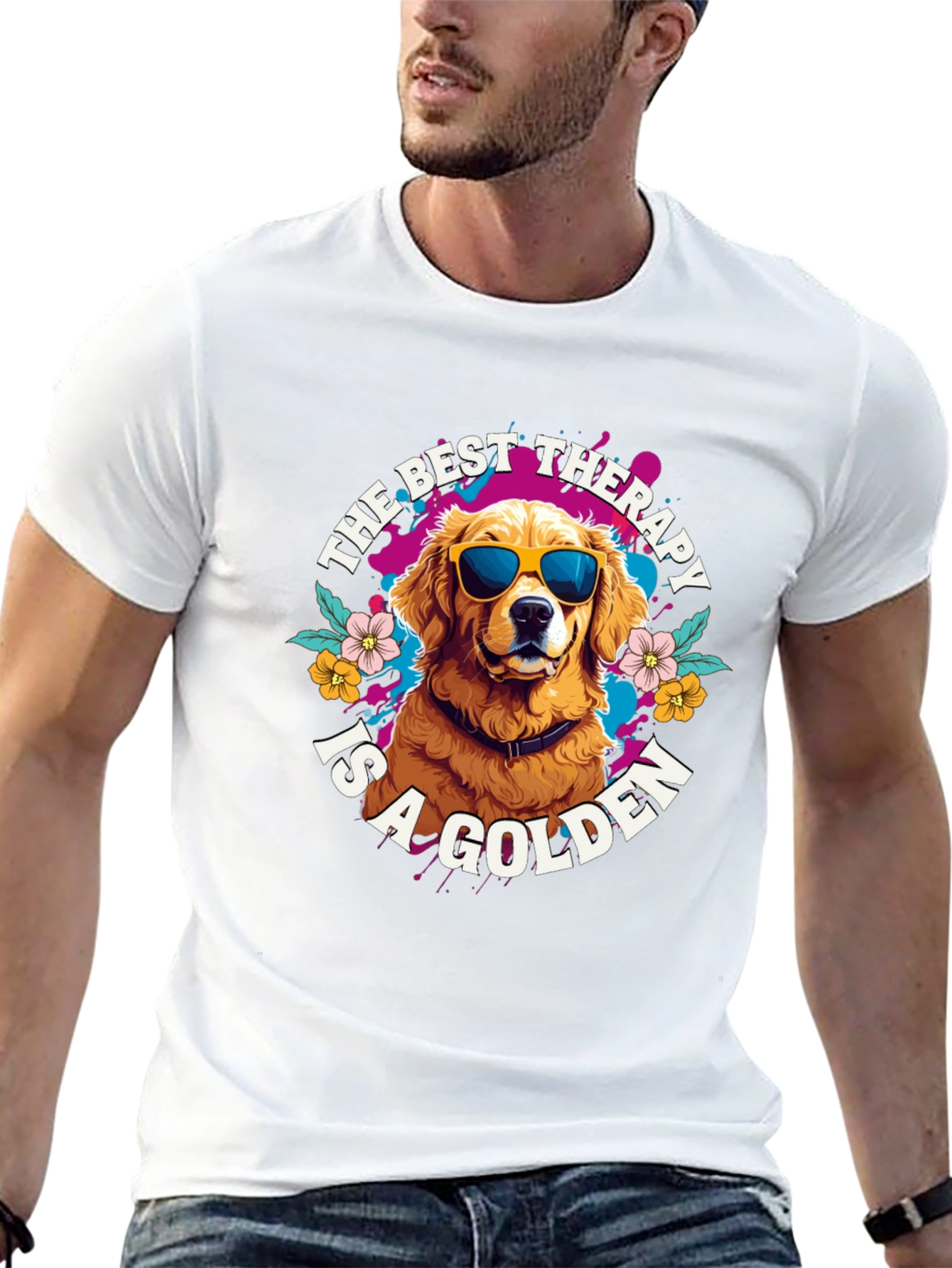 Golden Retriever Therapy T-Shirt