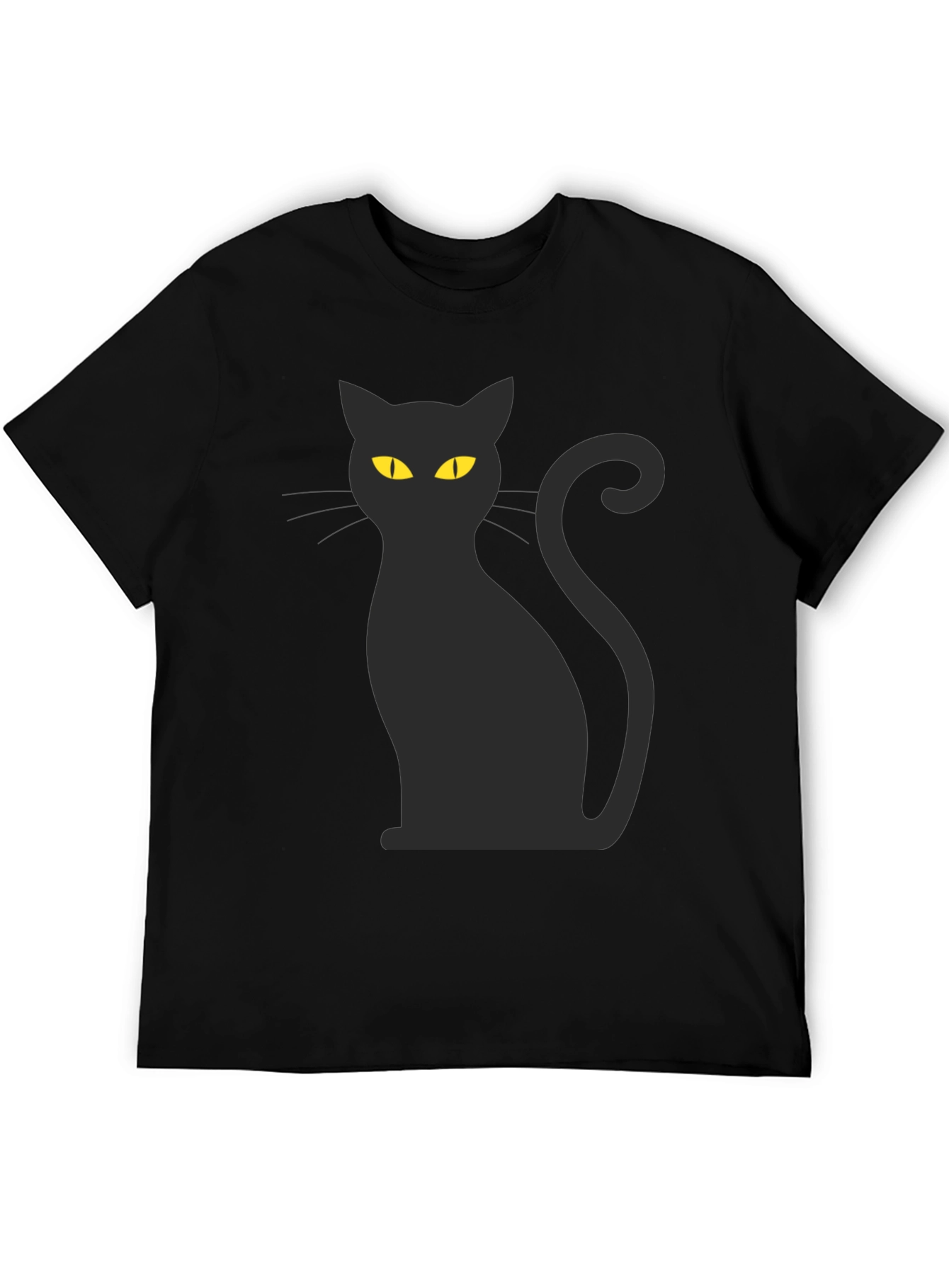 Black Cat Graphic T-Shirt - Mens Crew Neck Tee