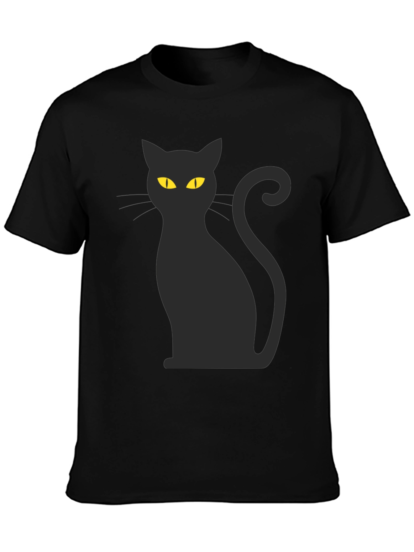 Black Cat Graphic T-Shirt - Mens Crew Neck Tee