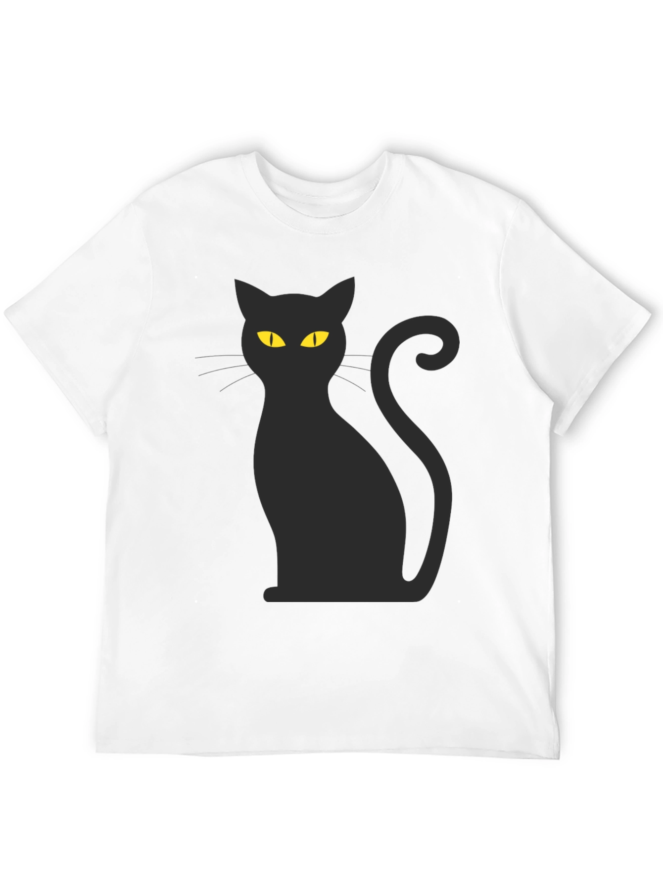 Black Cat Graphic T-Shirt - Mens Crew Neck Tee