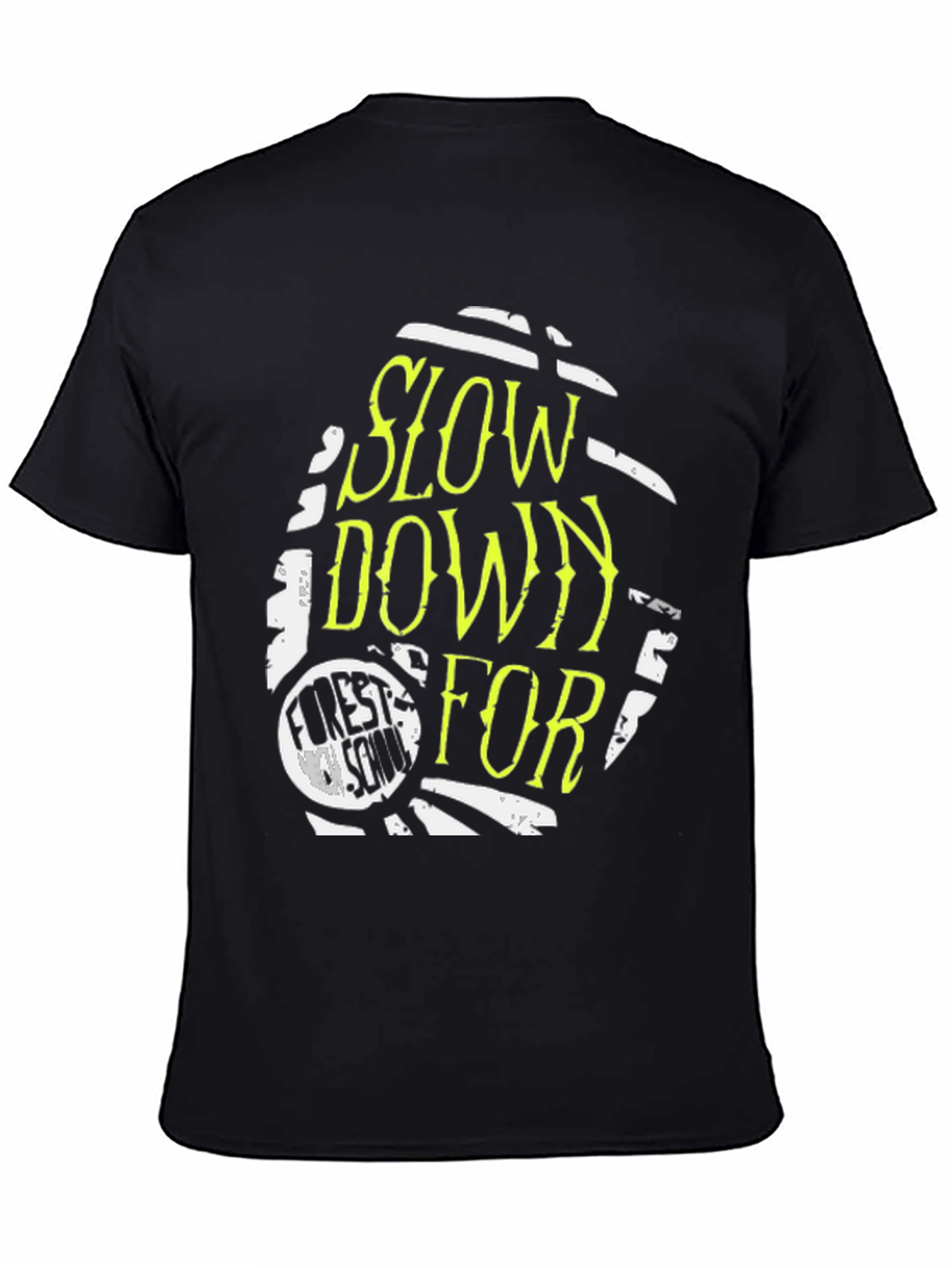 Slow Down for Forest School Black T-Shirt