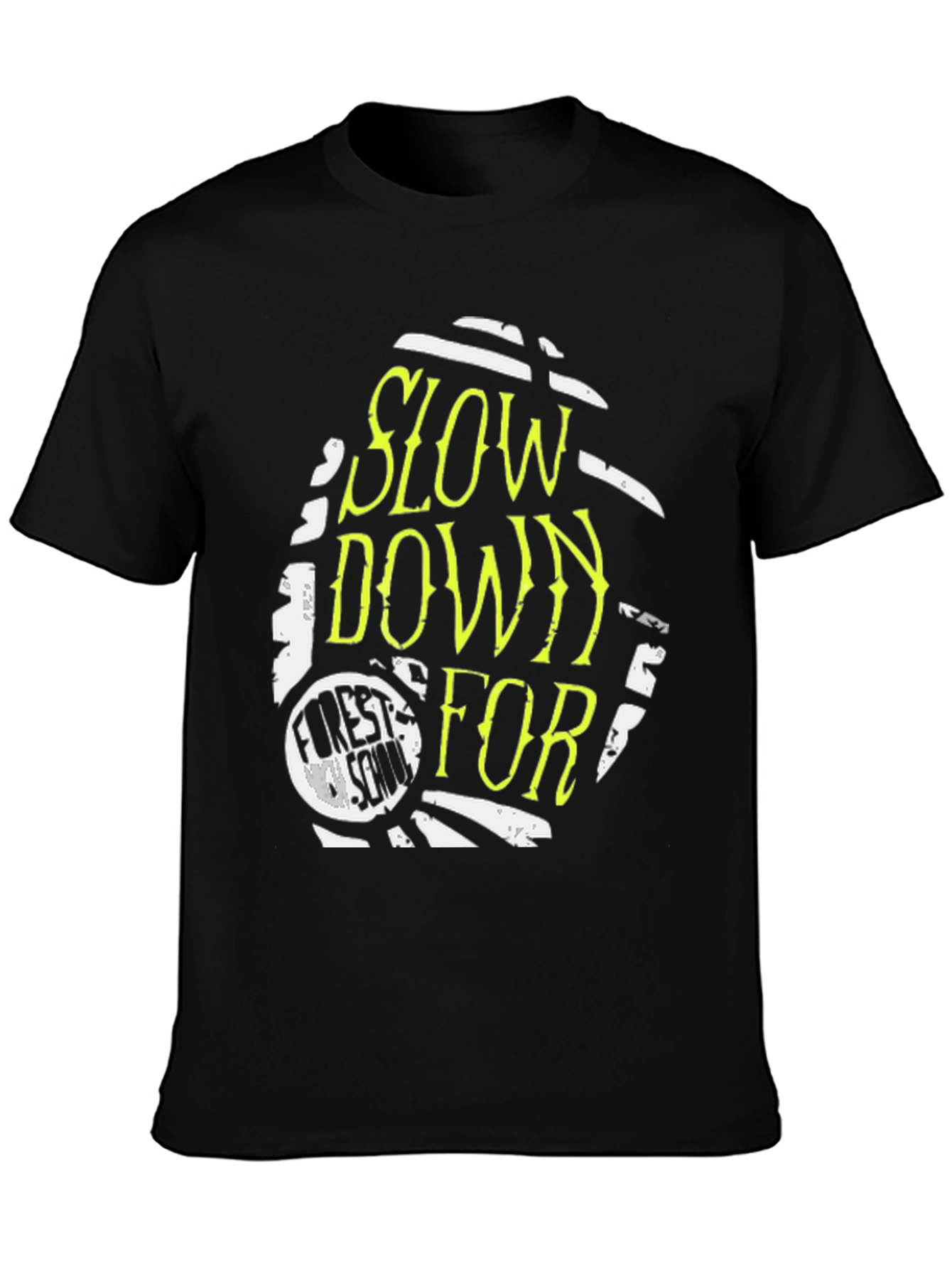 Slow Down for Forest School Black T-Shirt