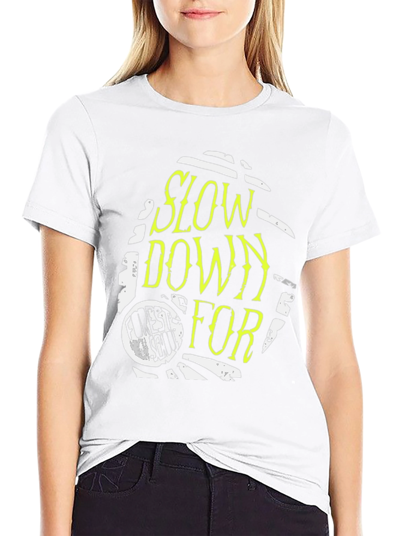 Slow Down for Forest School Black T-Shirt
