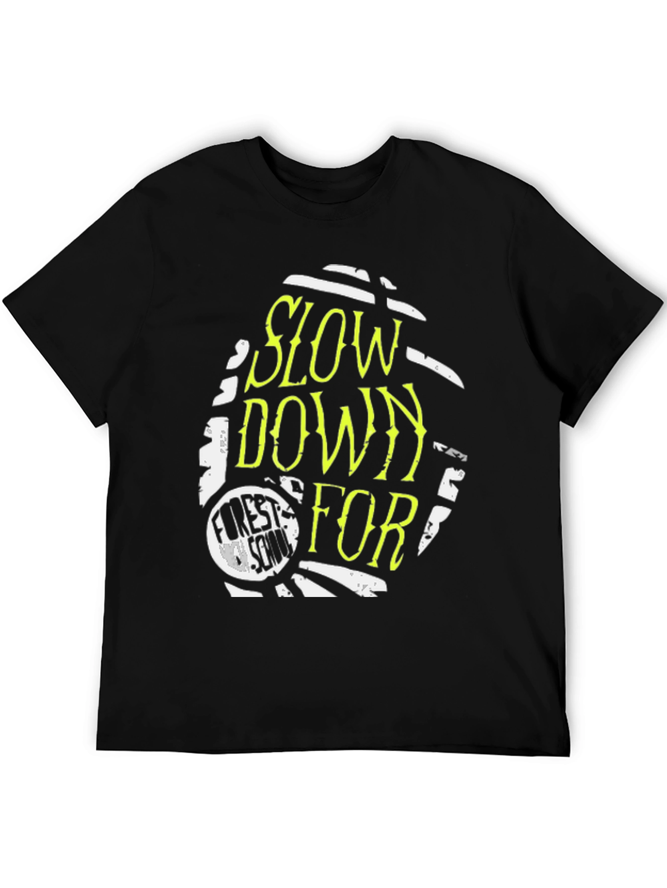 Slow Down for Forest School Black T-Shirt