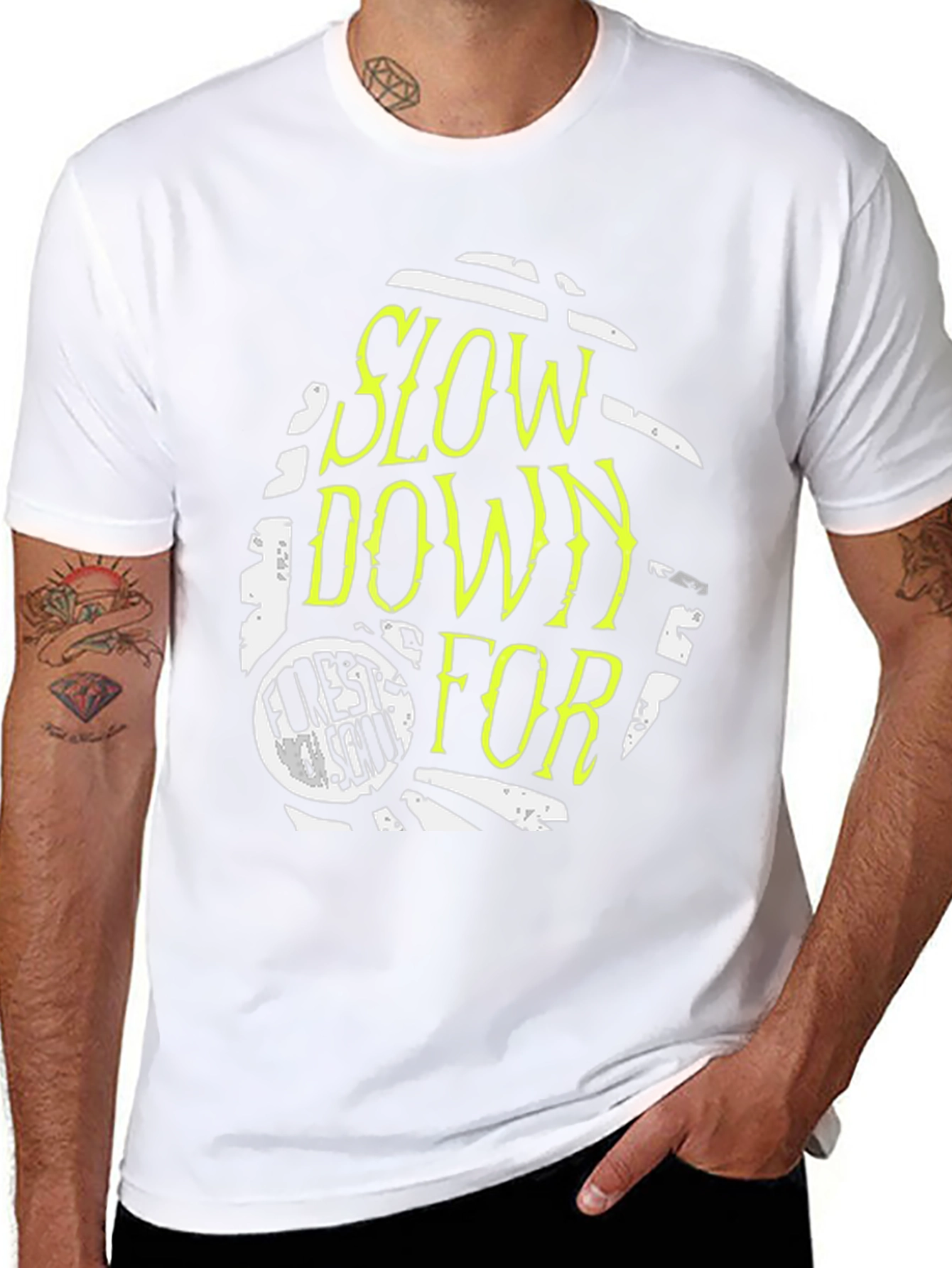 Slow Down for Forest School Black T-Shirt