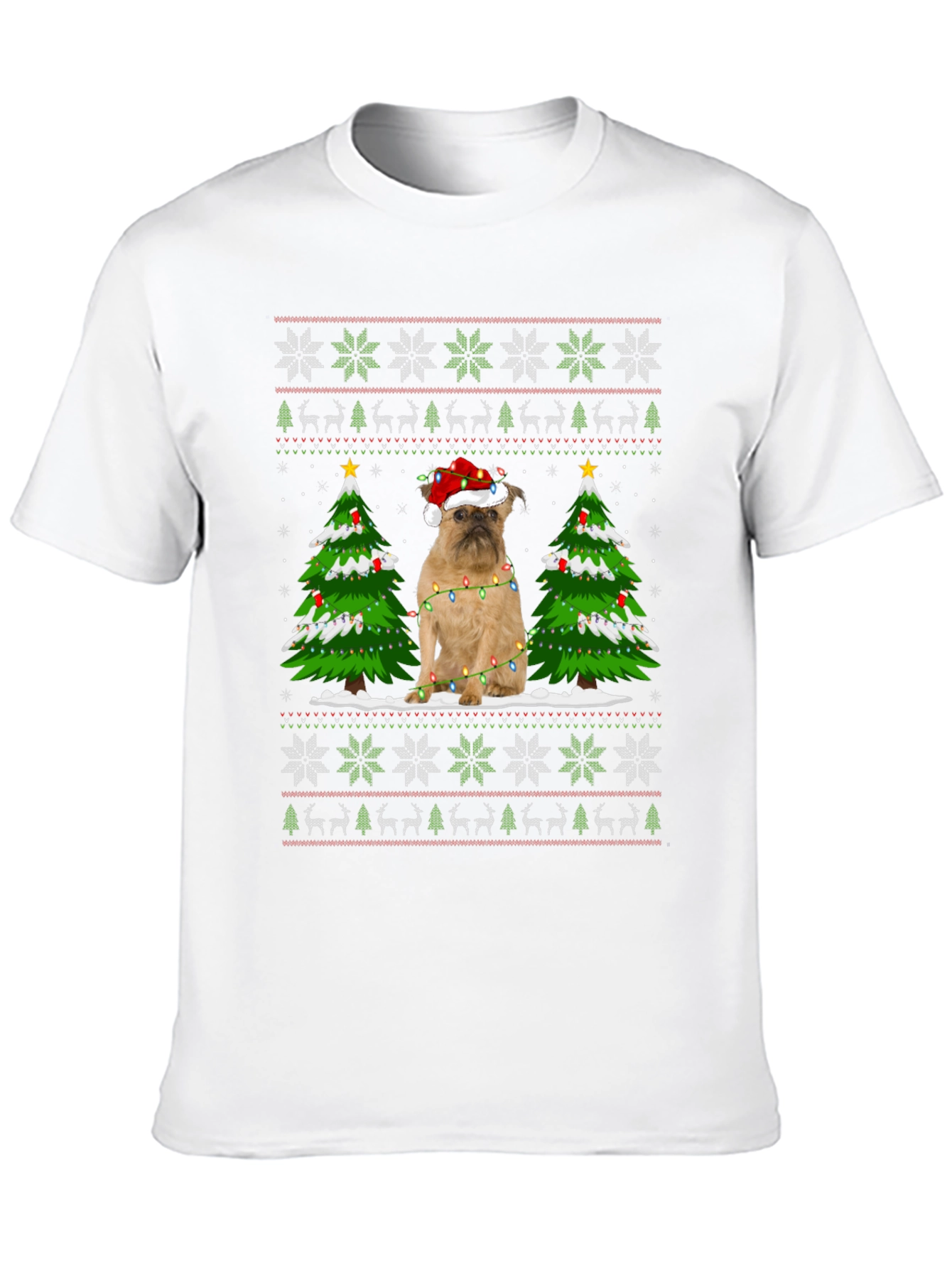 Festive Dog Christmas Tree Sweater T-Shirt